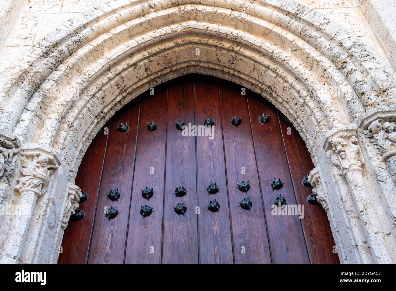 Door at Casa Casuarina in 1116 Ocean Dr, Miami Beach, Miami, Florida, USA Stock Photo