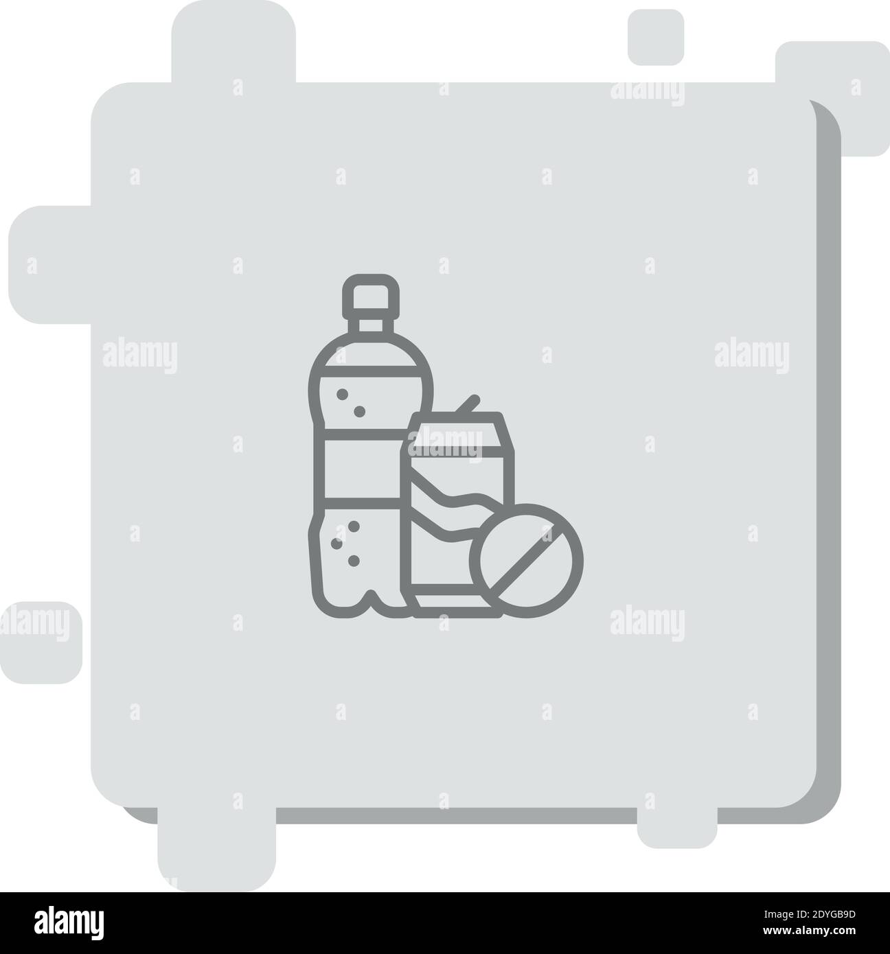 no drinks vector icon modern simple vector illustration Stock Vector