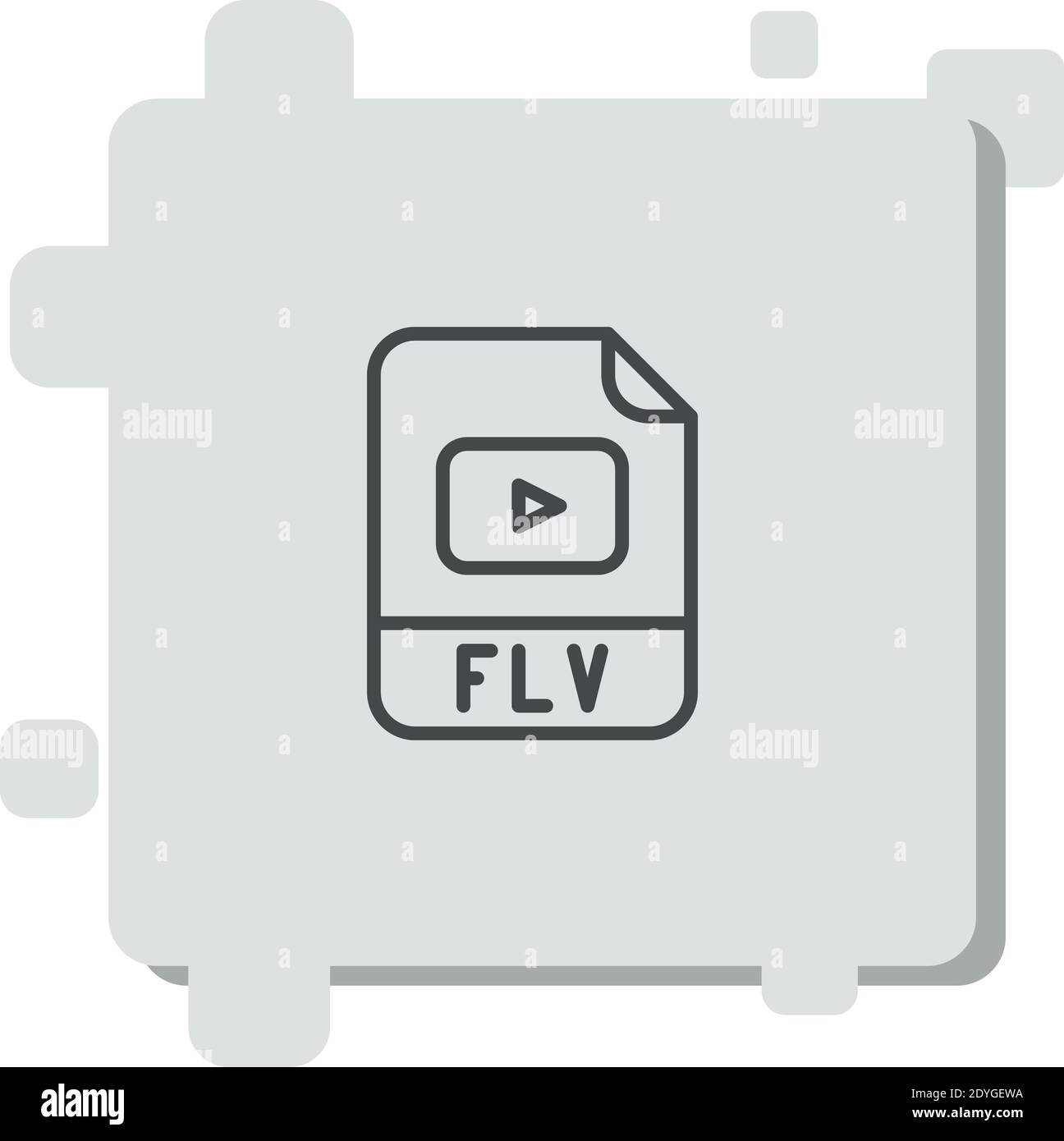 flv vector icon modern simple vector illustration Stock Vector