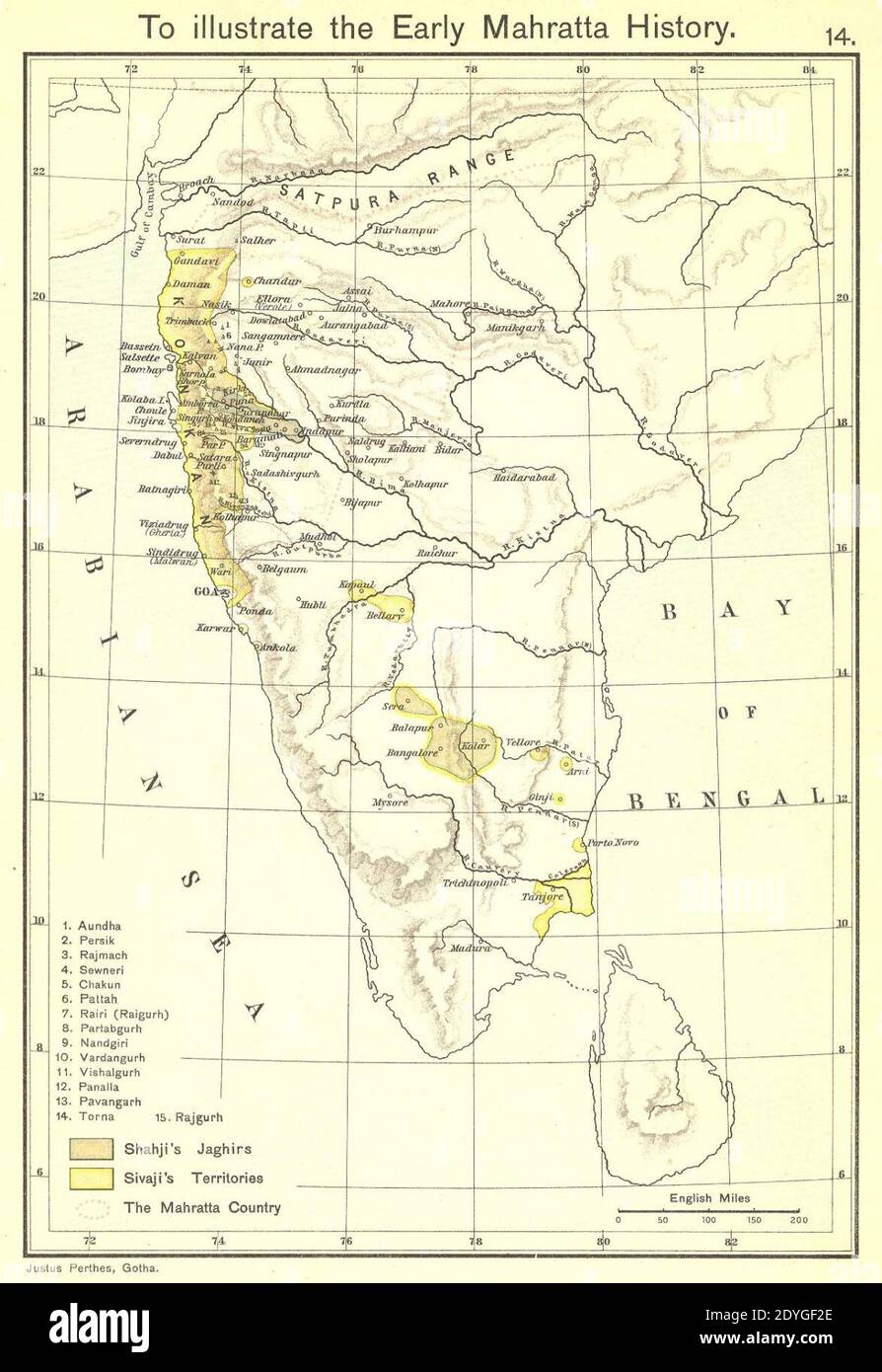 Historical Atlas Of India Larger Map Of Marathas From 'Historical Atlas Of India,' By Charles Joppen  Stock Photo - Alamy