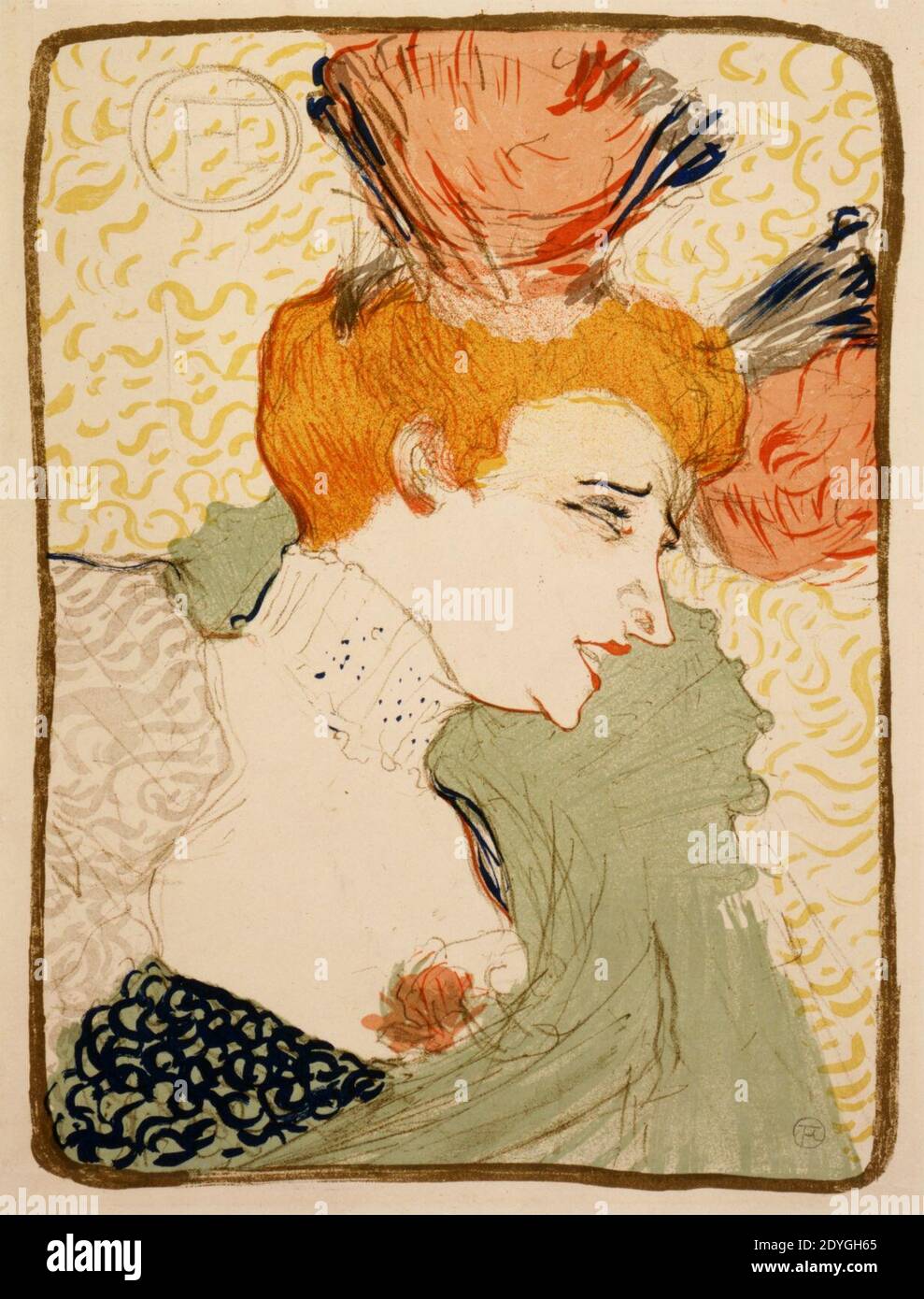 Lautrec mademoiselle marcelle lender (profile) 1895. Stock Photo