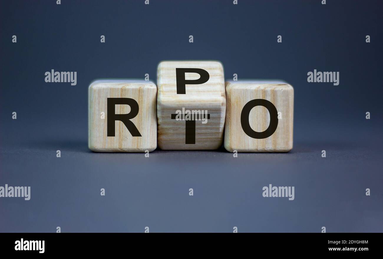 RPO Vs RTO. Turned A Cube And Changed The Word 'RTO - Recovery Time ...