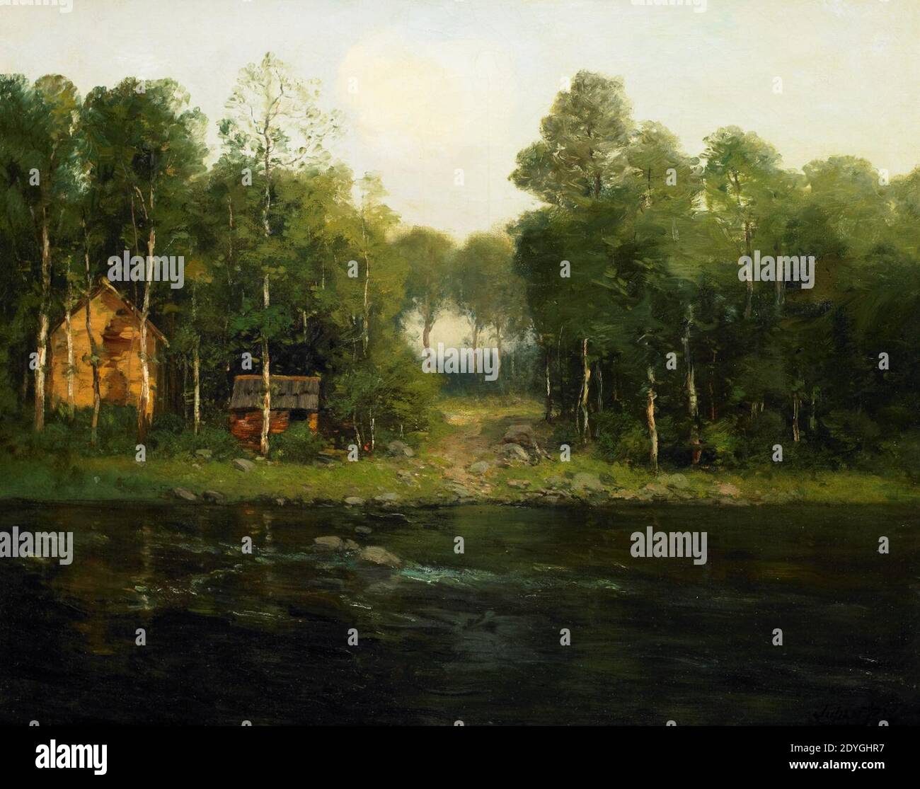 Landscape by Julian Walbridge Rix Stock Photo - Alamy