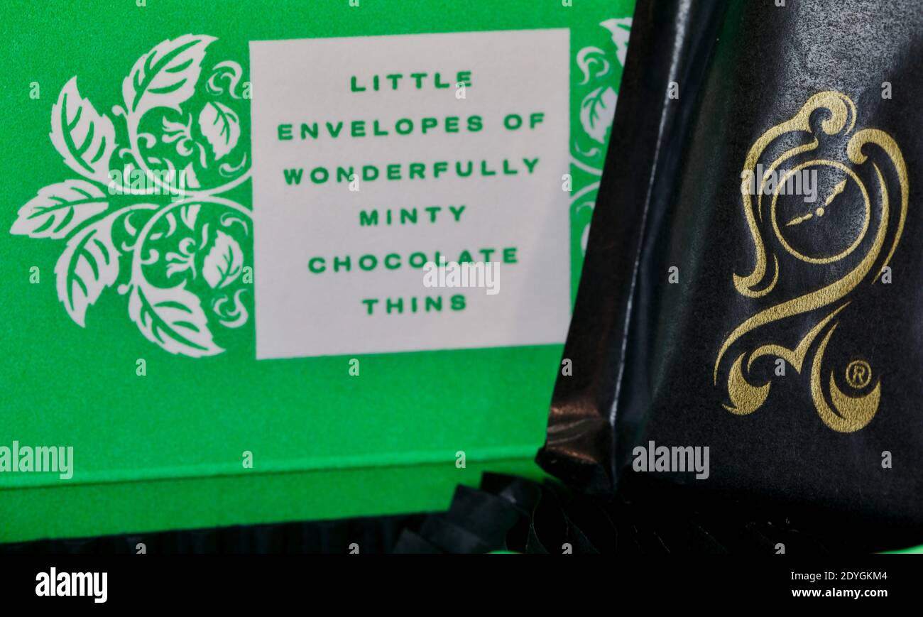 After Eight Mints Stock Photo
