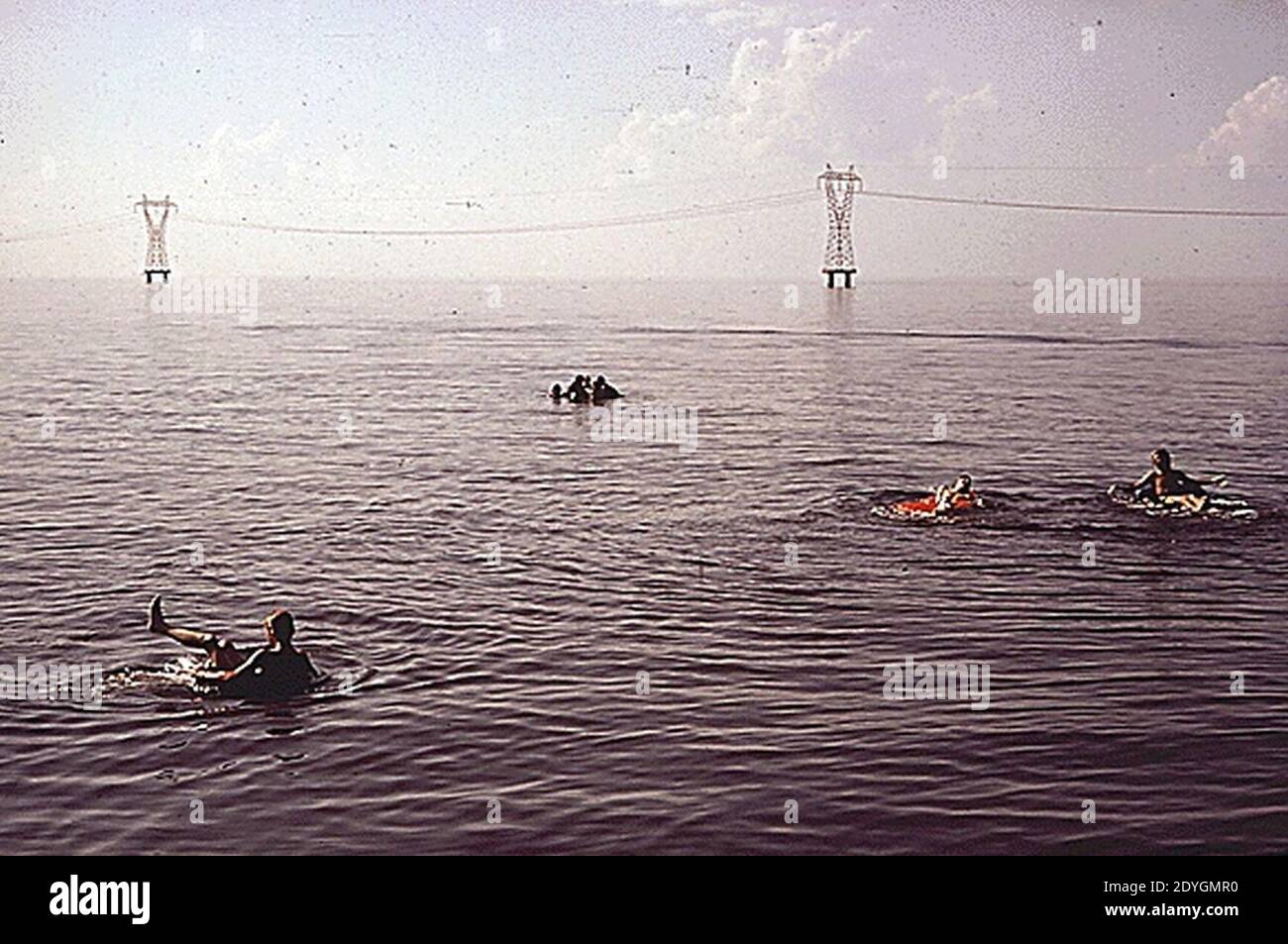 Lake Pontchartrain Public Swimming Kenner 1972. Stock Photo