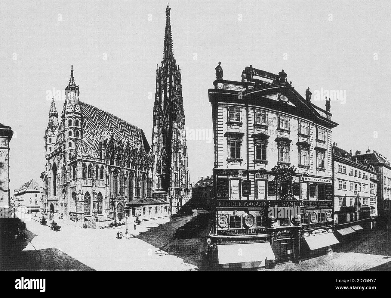 Lazanskyhaus Stock im Eisen Platz 1874. Stock Photo