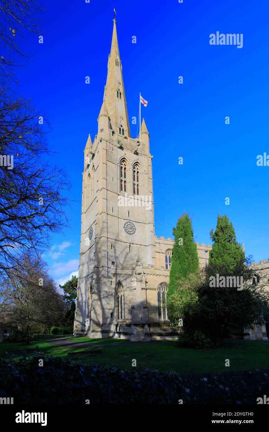 All Saints Parish church, market town of Oakham, Rutland County, England, UK Stock Photo