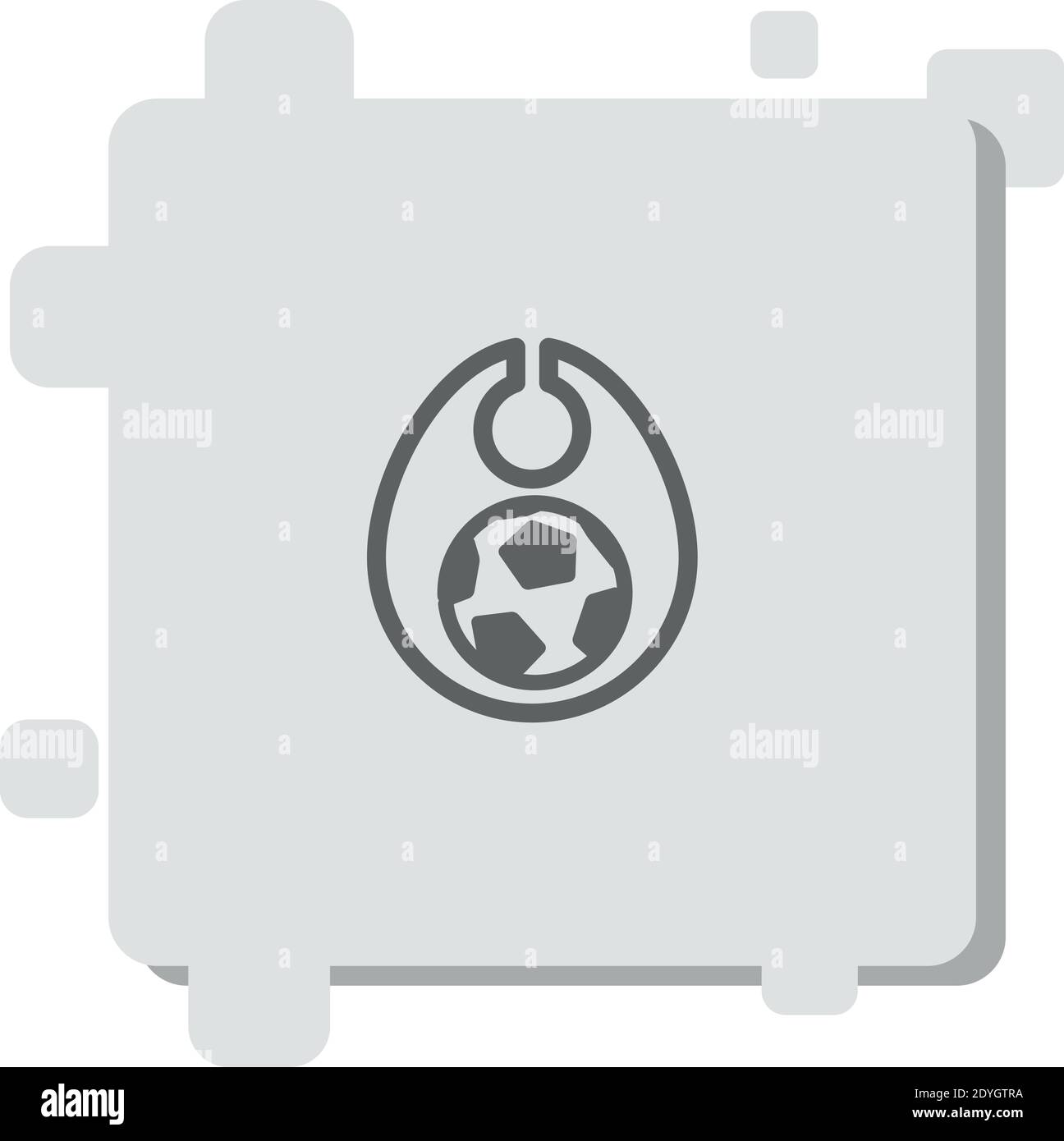 baby bib with a soccer ball illustration vector icon modern simple