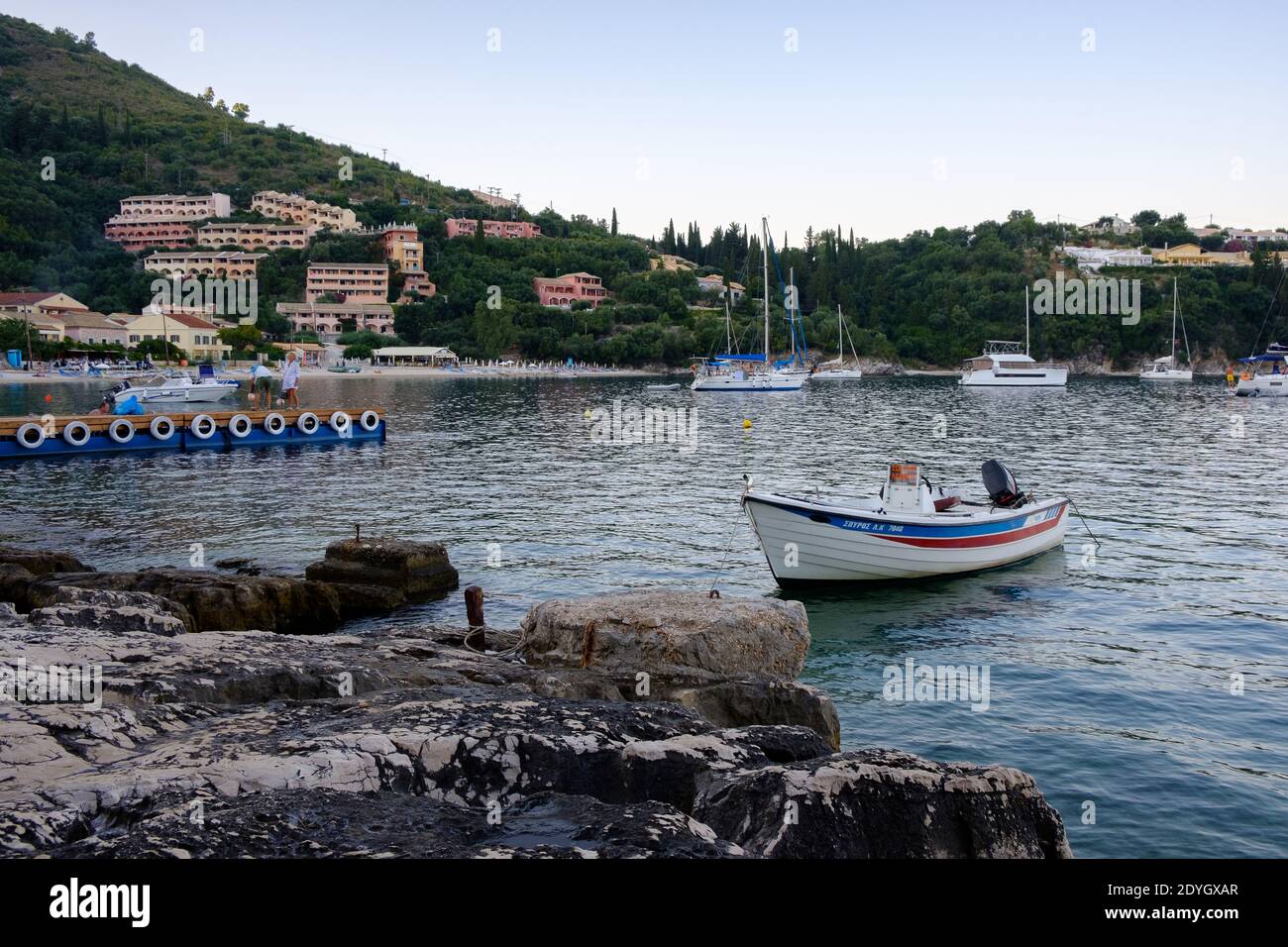 Kalami, Corfu beautiful vishing village here Lawrence Durrell (Larry