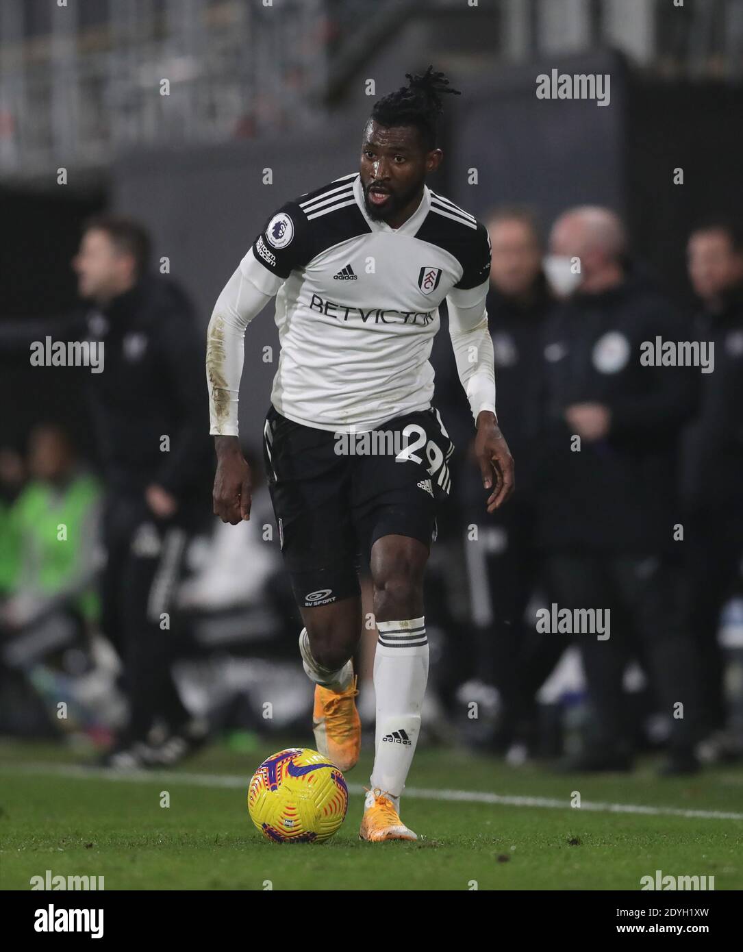 Fulham S Andre Frank Zambo Anguissa During The Premier League Match At Craven Cottage London Stock Photo Alamy