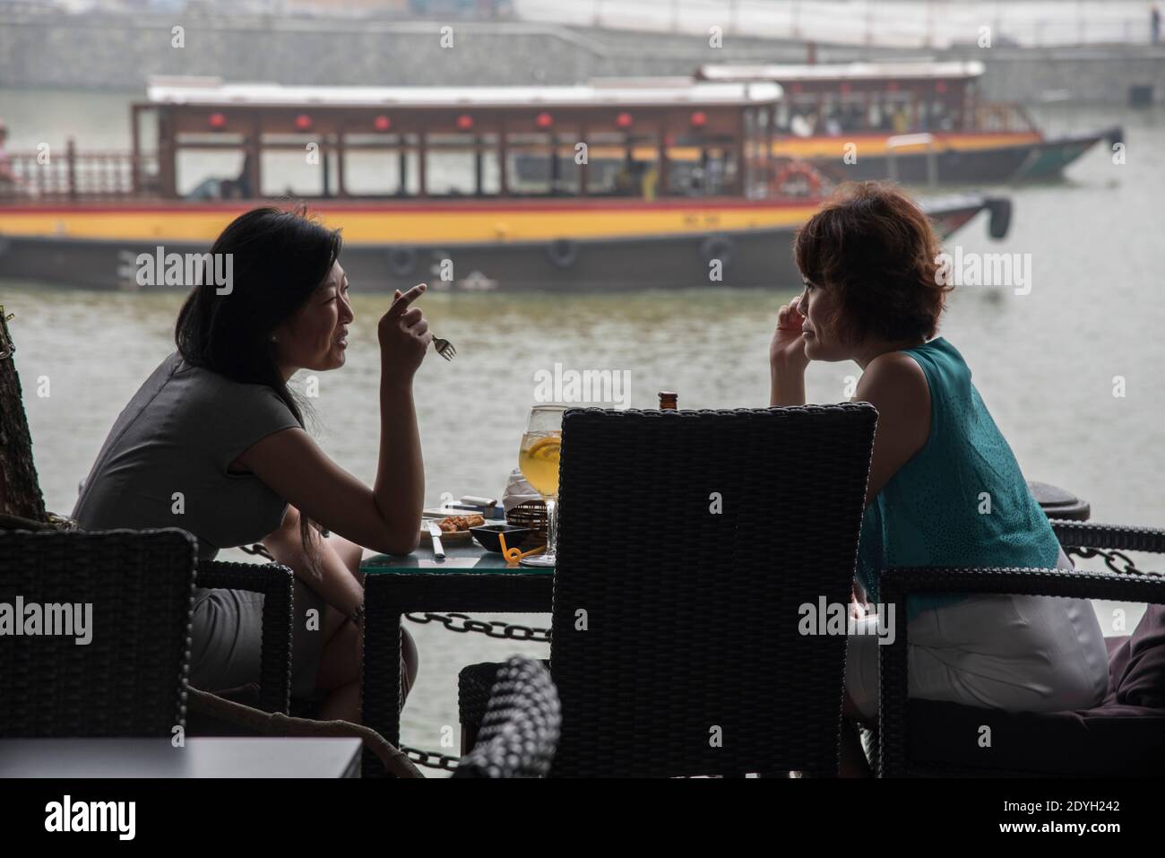 High income people eating out in a luxury restaurant in Singapore, SE ...