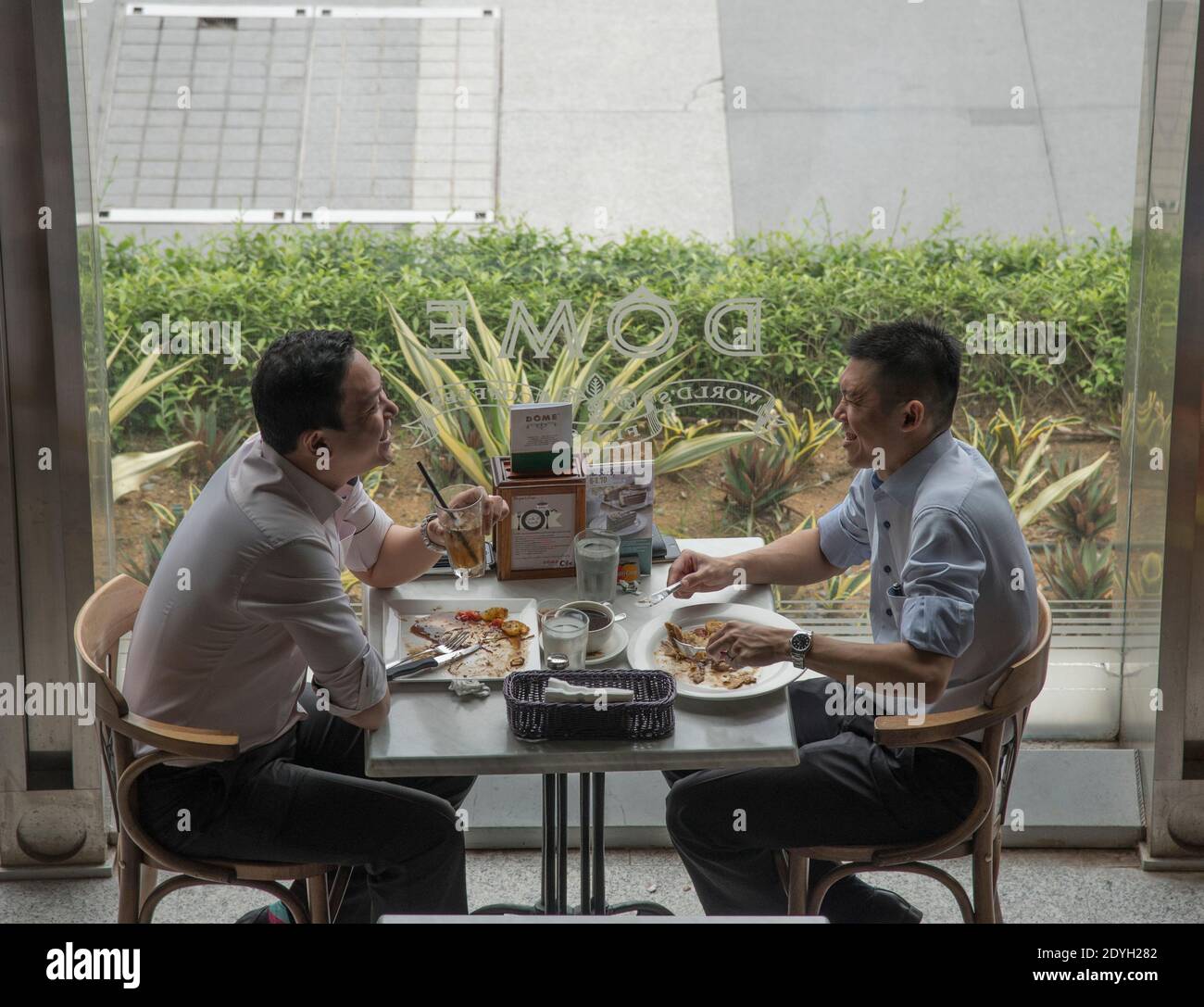 High income people eating out in a luxury restaurant in Singapore, SE ...