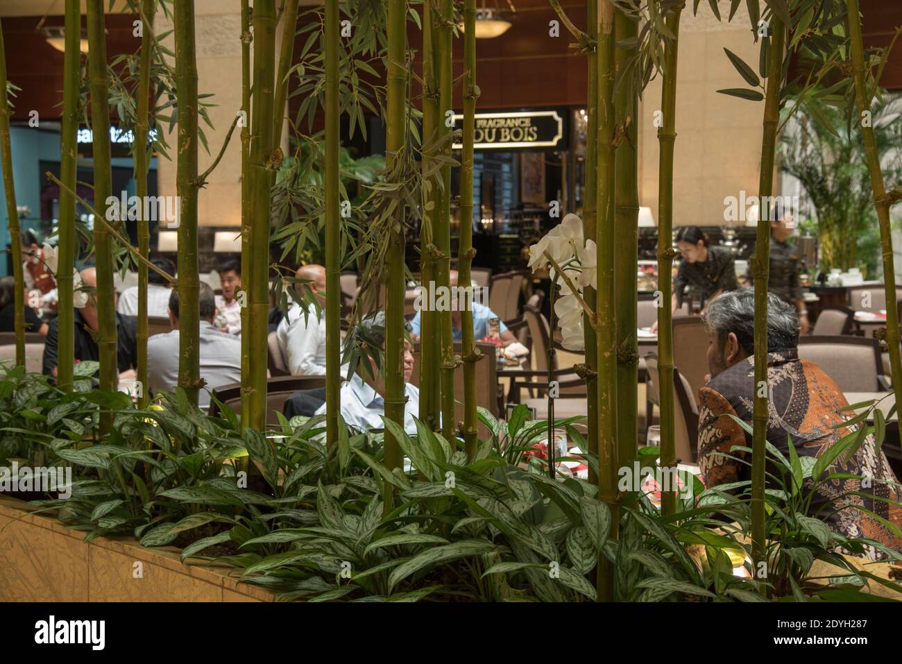 High income people eating out in a luxury restaurant in Singapore, SE ...