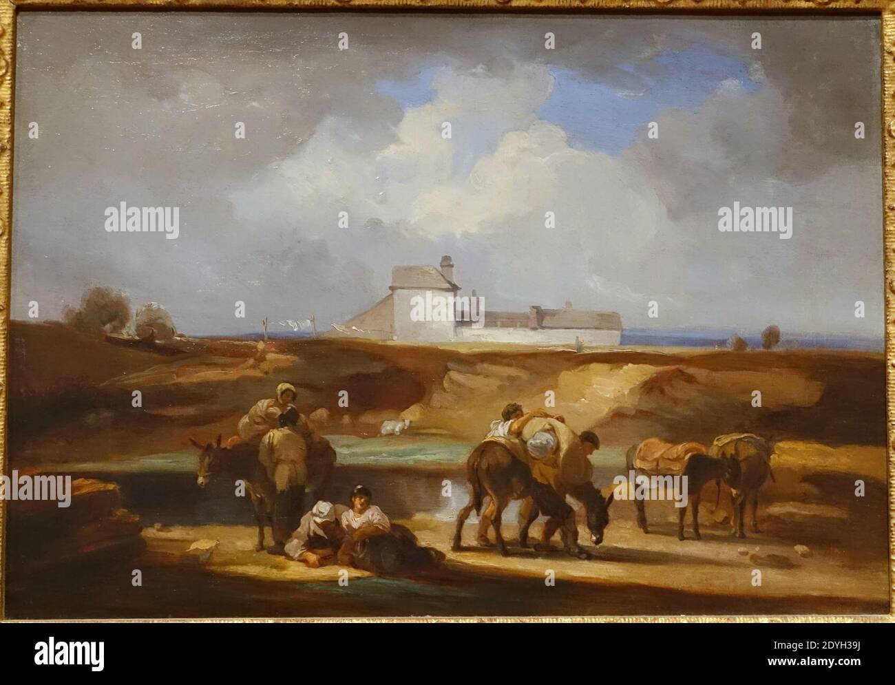 Landscape with Genre Figures, by Thomas Barker, British, undated, Stock Photo