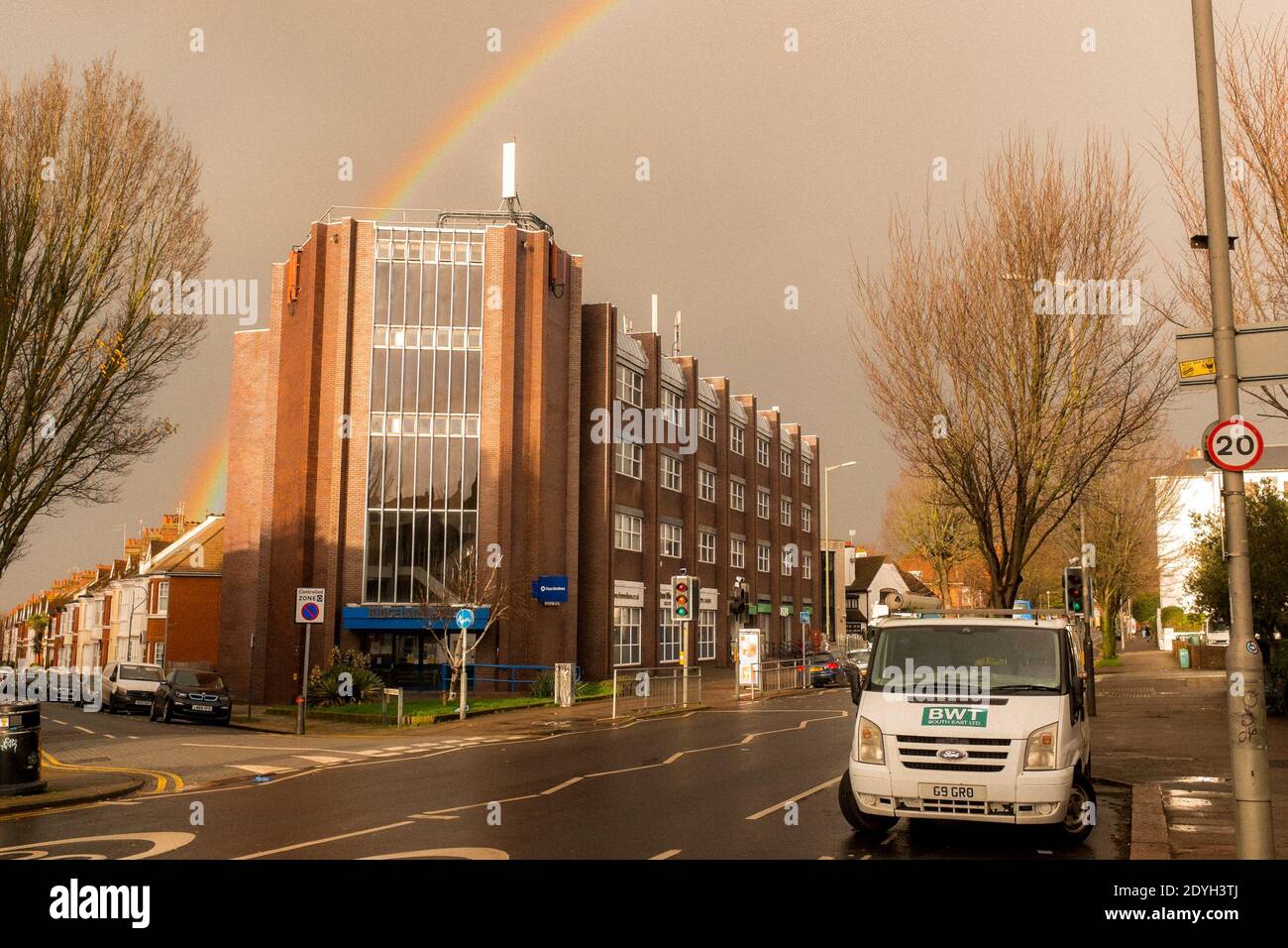 Rainbow in the Seven Dials, Brighton & Hove, East Sussex, UK Stock