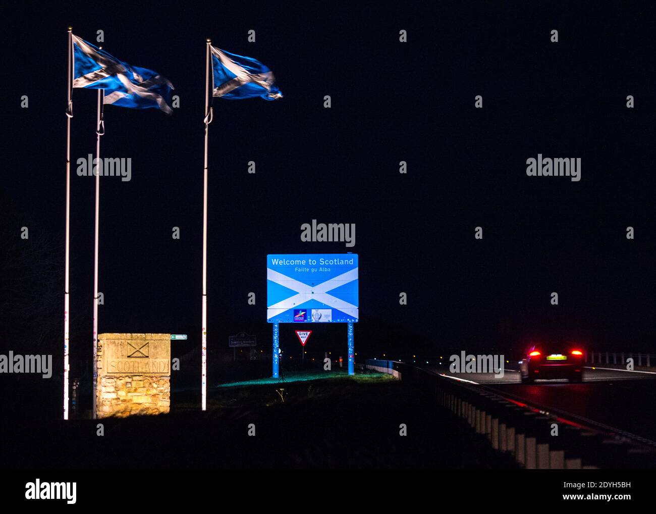 Scottish border sign anglo scottish border hi-res stock photography and ...