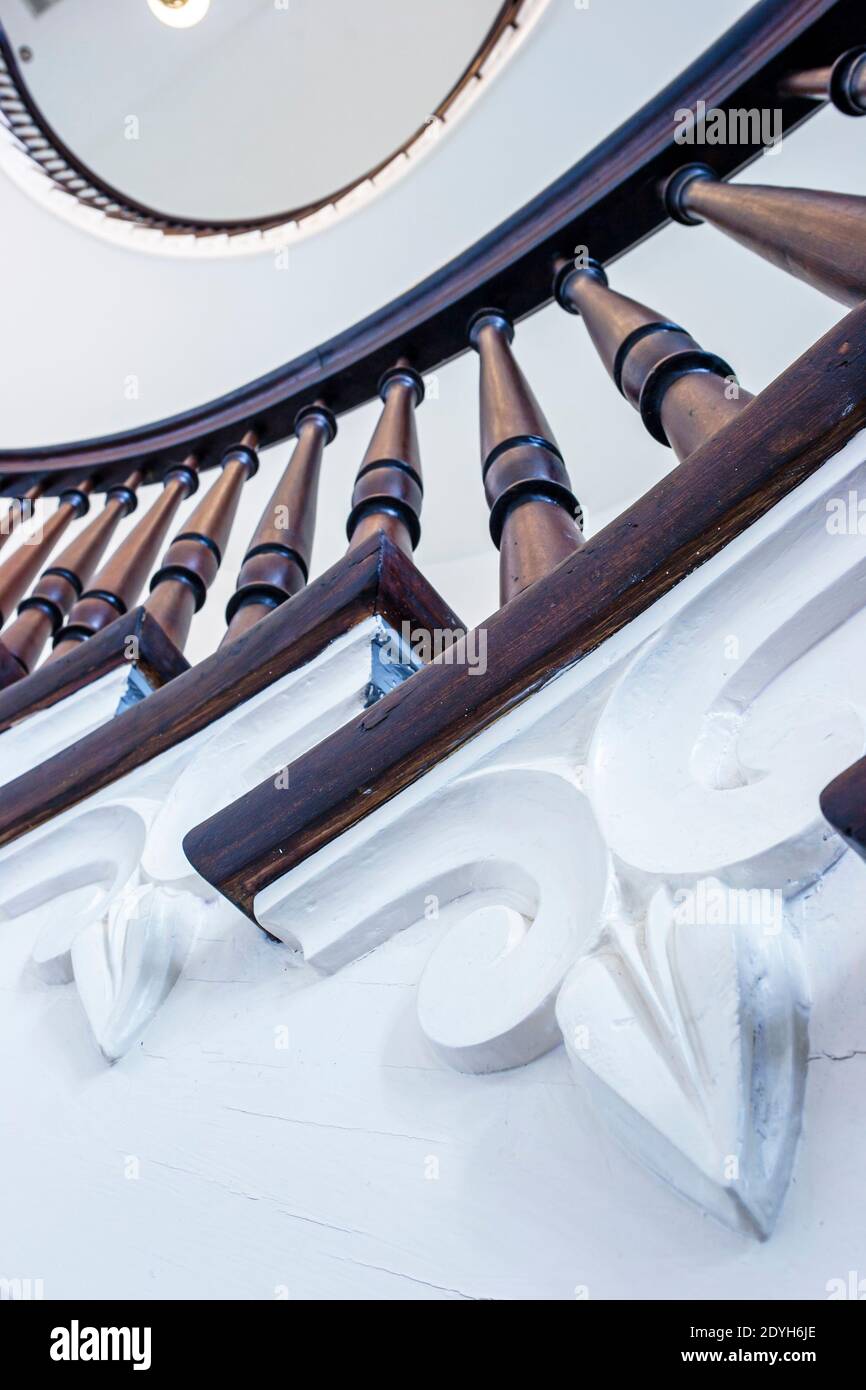 Alabama Montgomery State Capitol building spiral stairs staircase inside interior, Stock Photo