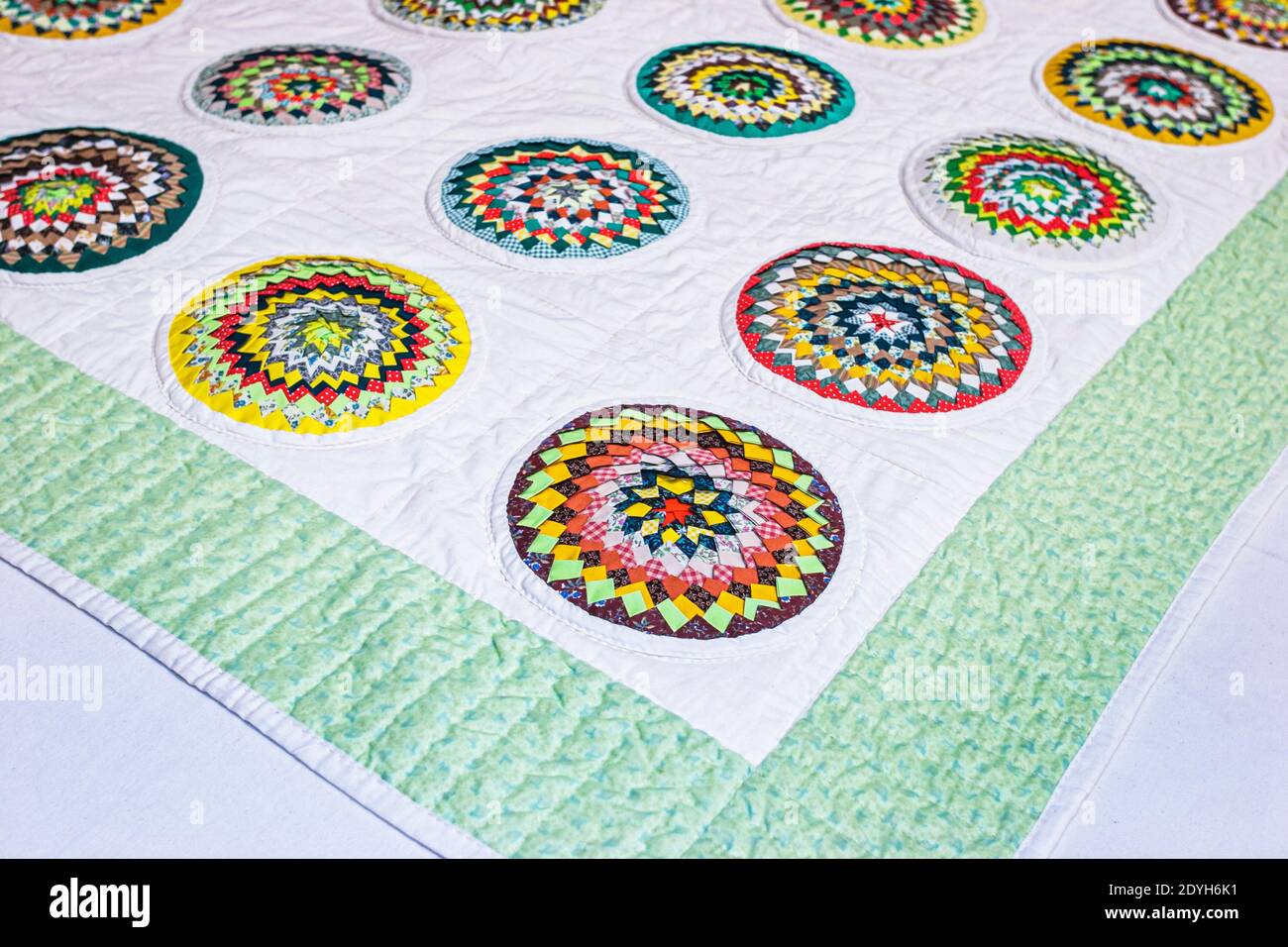 Alabama Montgomery State Department of Archives & History,Pine Burr State Quilt detail, Stock Photo