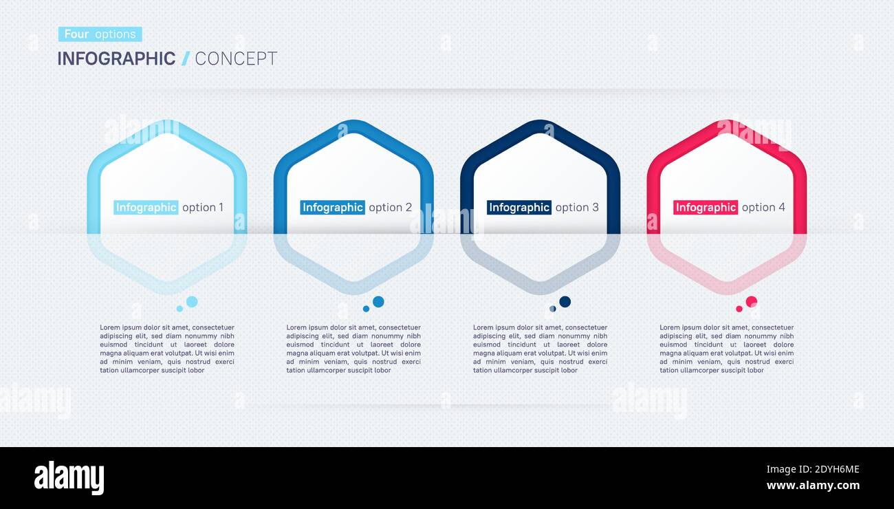 Modern vector infographic concept template. Four options Stock Vector