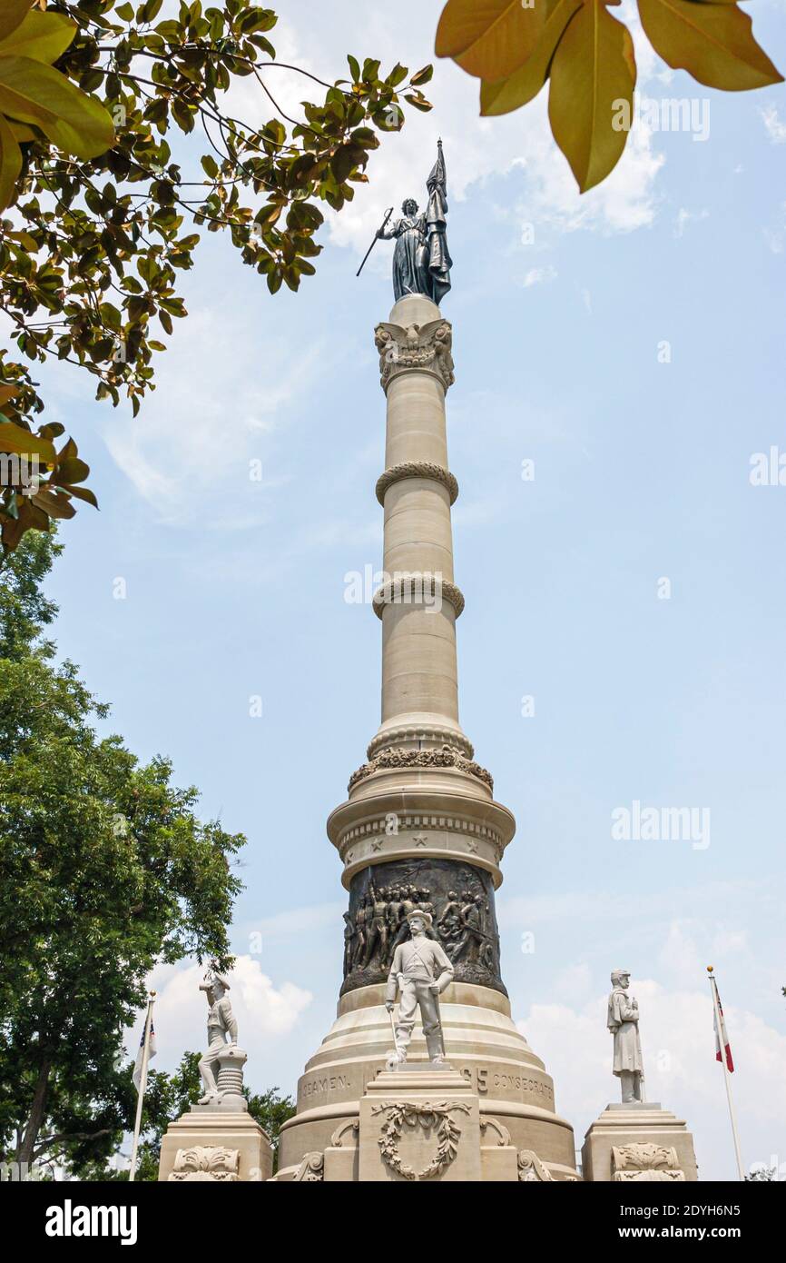 Alabama Montgomery State Capitol building Confederate Monument Goat Hill, Stock Photo