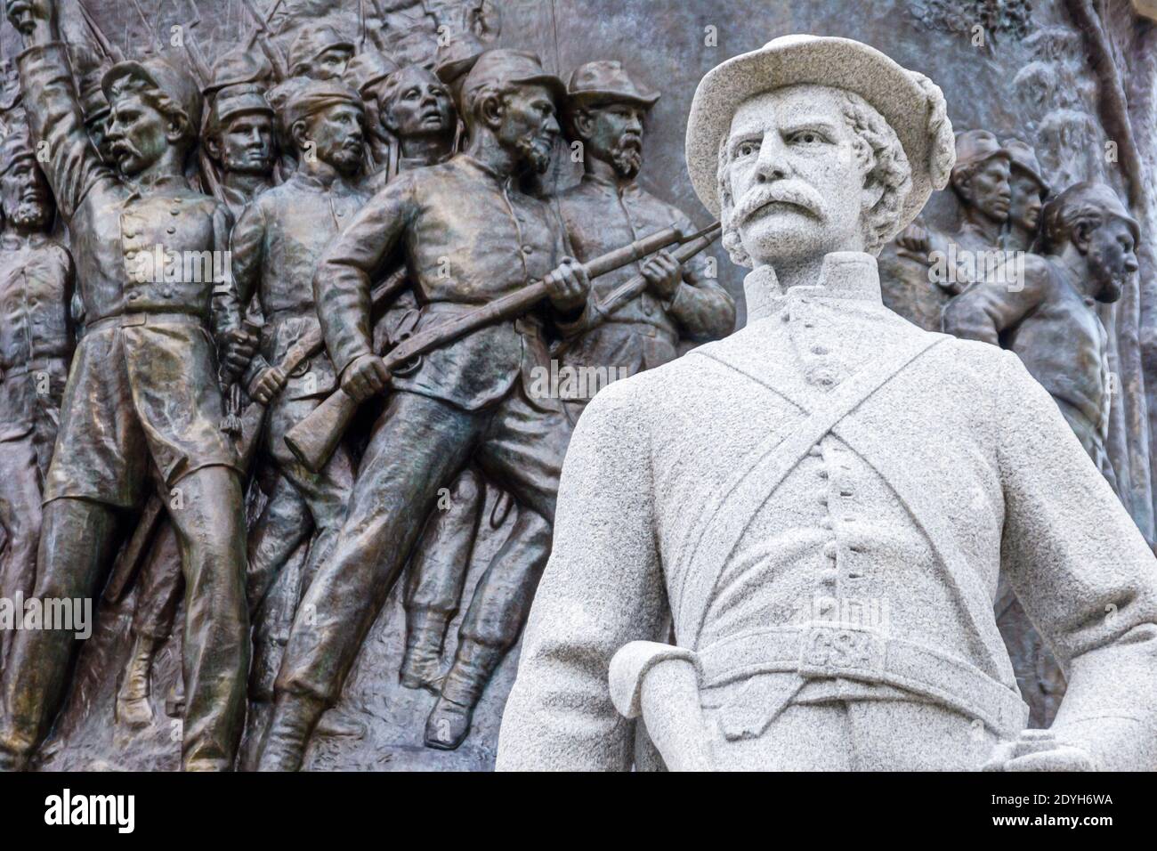 Alabama Montgomery State Capitol building,Confederate Memorial soldiers Civil War, Stock Photo