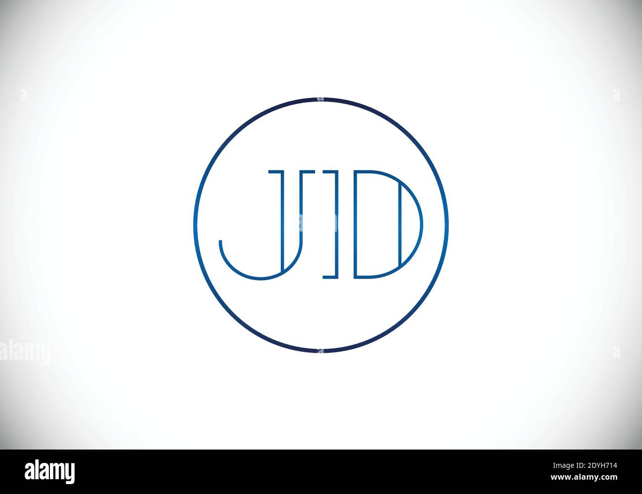 Initial Monogram Letter J D Logo Design Vector Template. J D Letter Logo Design Stock Vector