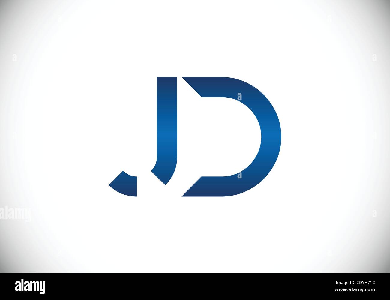 Initial Monogram Letter J D Logo Design Vector Template. J D Letter Logo Design Stock Vector