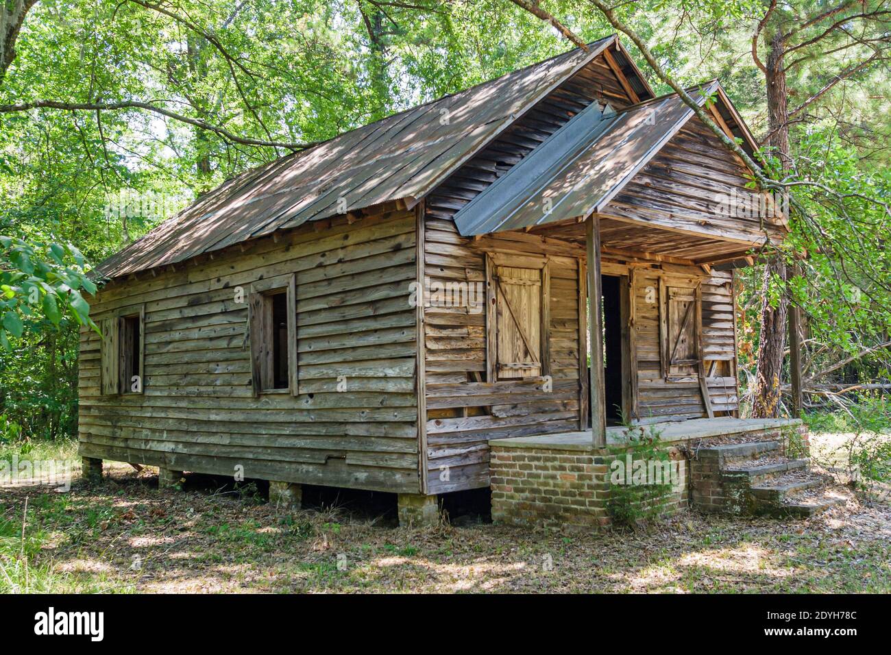Alabama Orrville Old Cahawba Archeological Park ghost town,one room segregated schoolhouse African American, Stock Photo