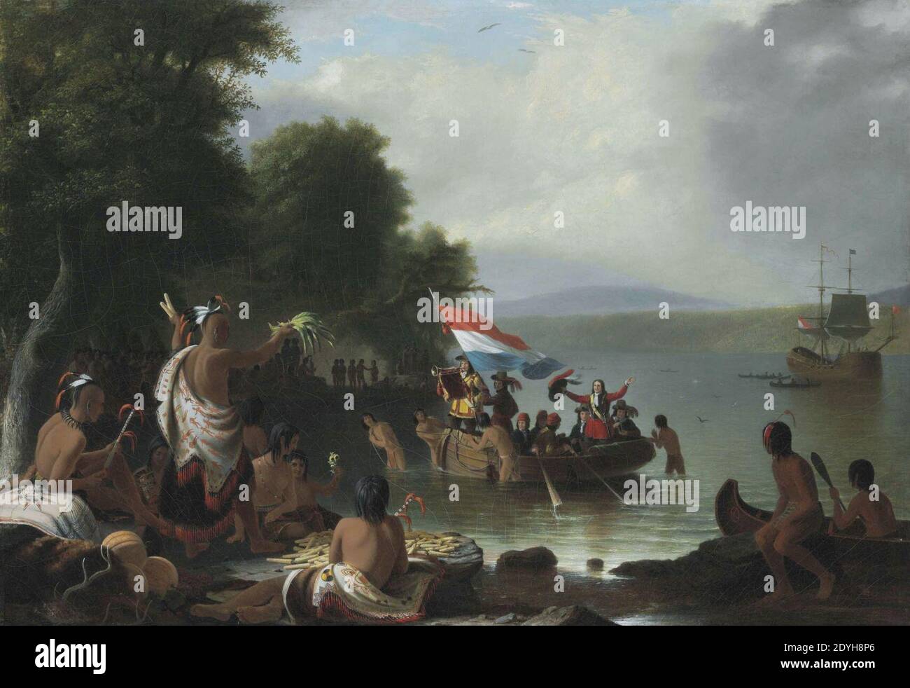 Landing of Henry Hudson, 1609, at Verplanck Point, New York, by Robert