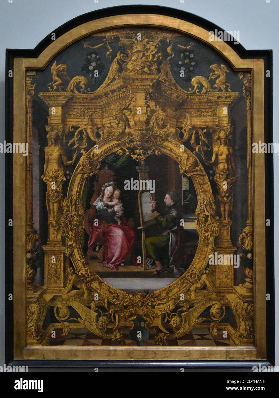 Lanceloot Blondeel (1496-1561) Heilige Lucas schildert de Madonna (1545) Stock Photo