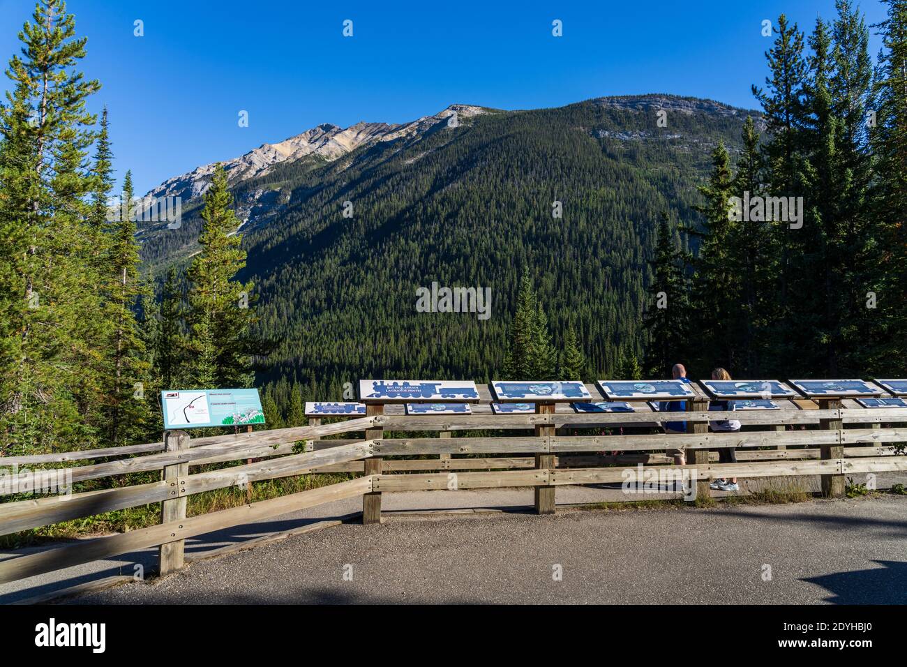 Lower Spiral Tunnel Scenic Viewpoint in a sunny summer day. BC, Canada Stock Photo