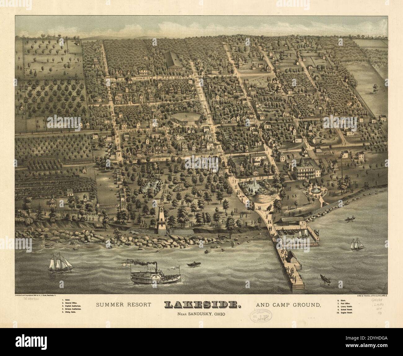 Lakeside summer resort and camp ground, near Sandusky, Ohio Stock Photo