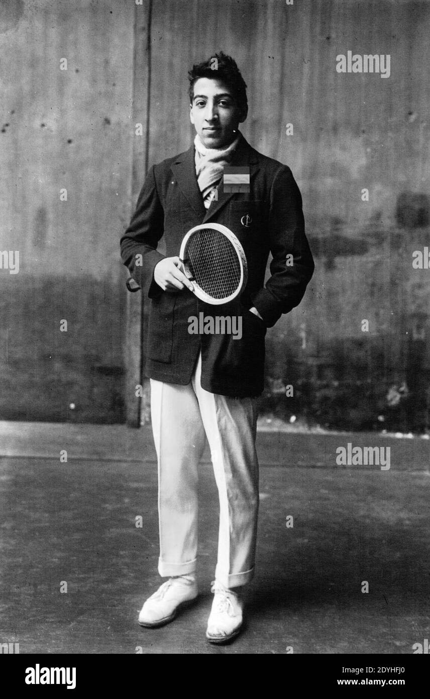 Rene Lacoste 1922. Stock Photo