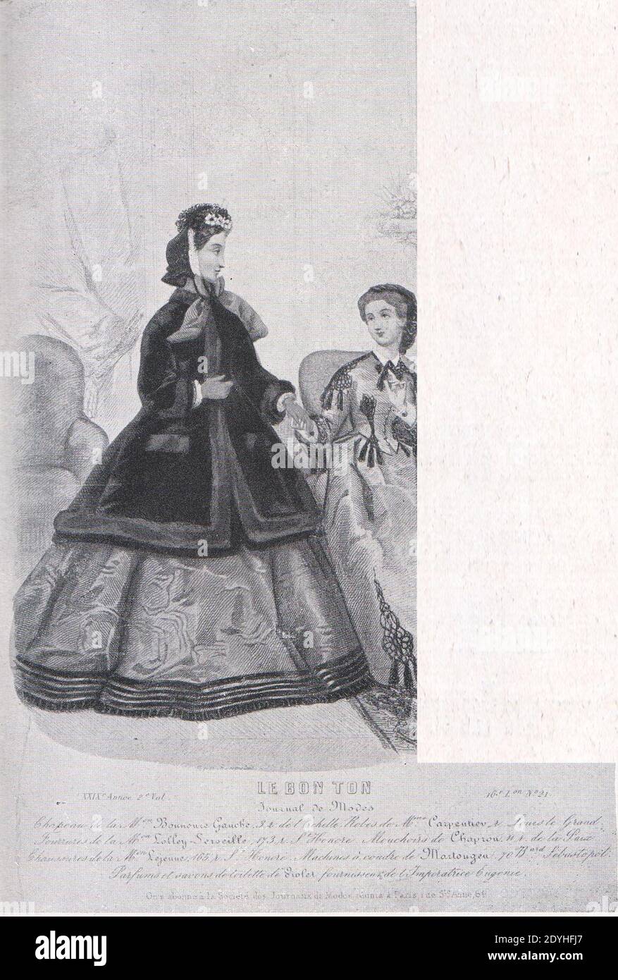 Le bon ton, Journal de Modes, 1829. Stock Photo