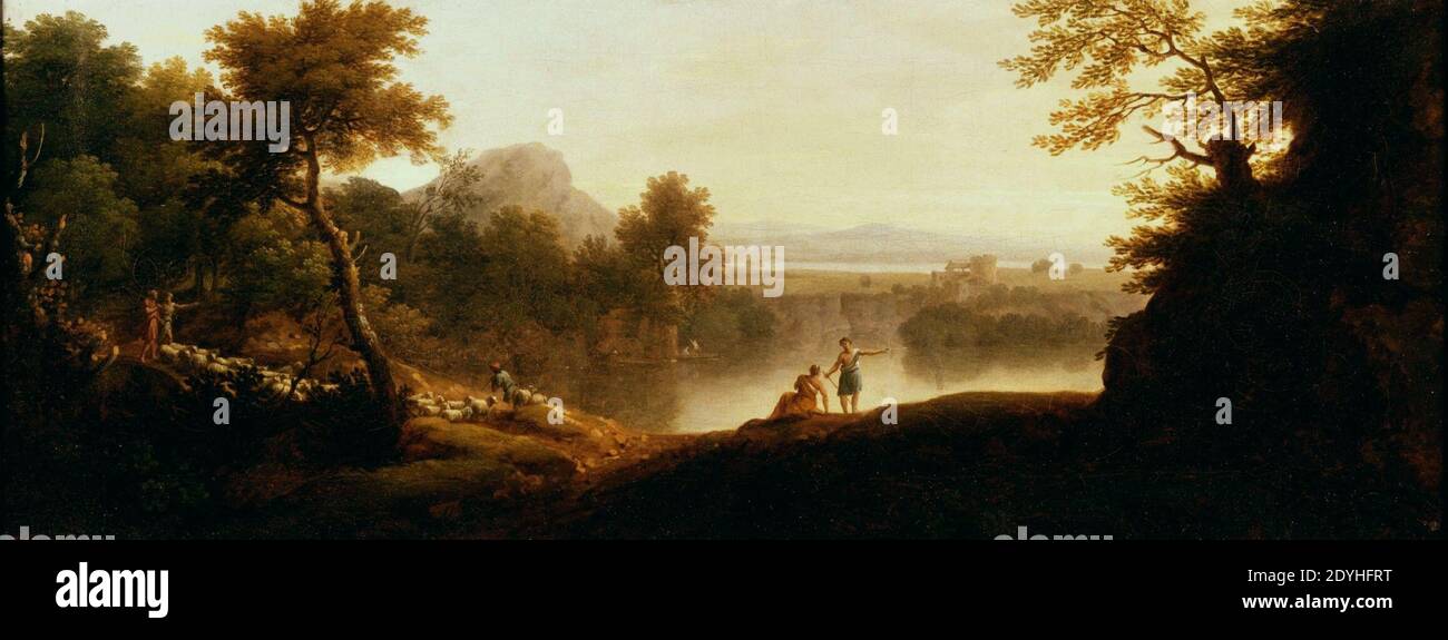 A Pastoral Landscape with Shepherds and their Flocks) by Lambert