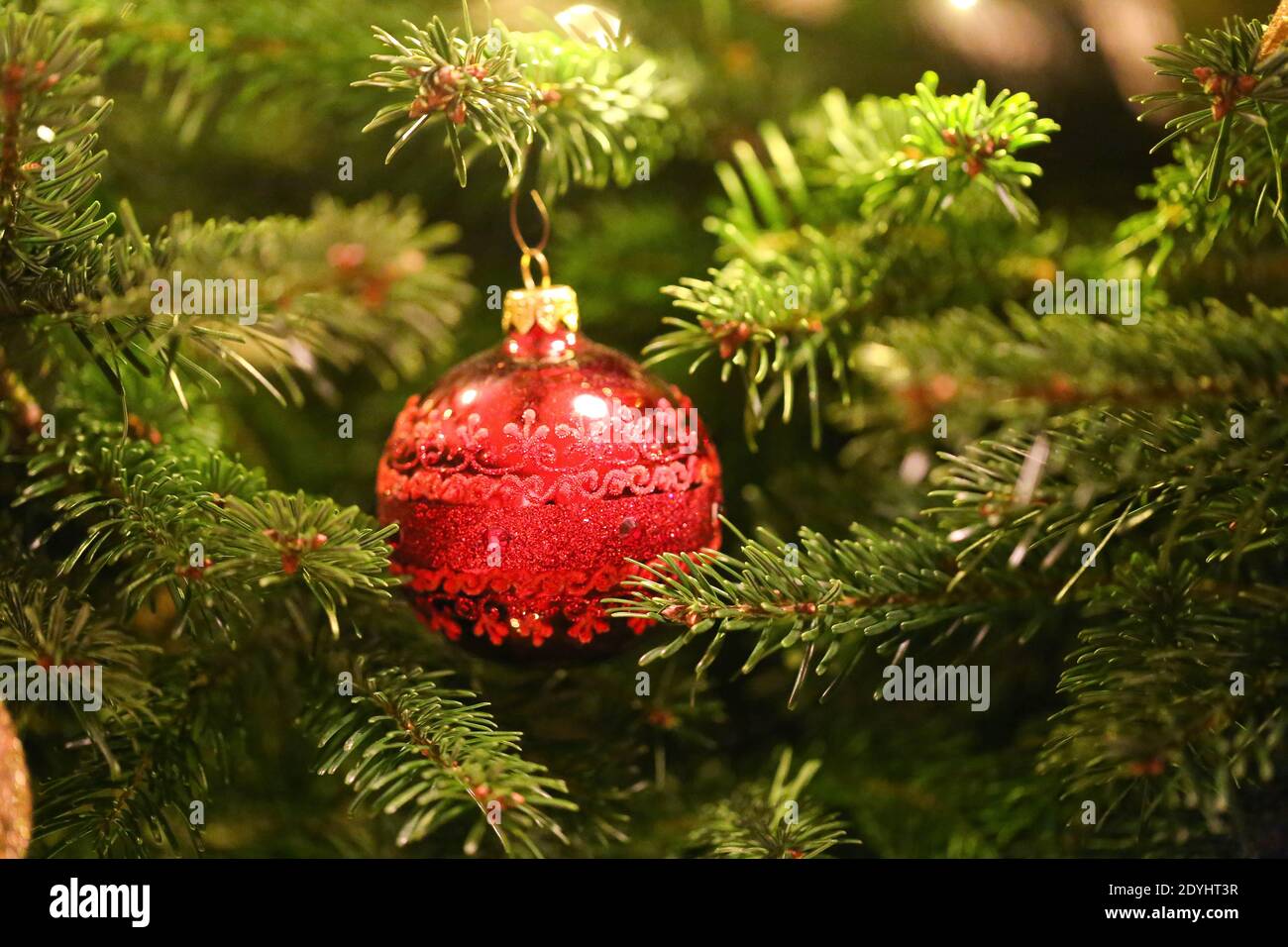 Weihnachtskugel, Christmas ball, Christmastree Stock Photo