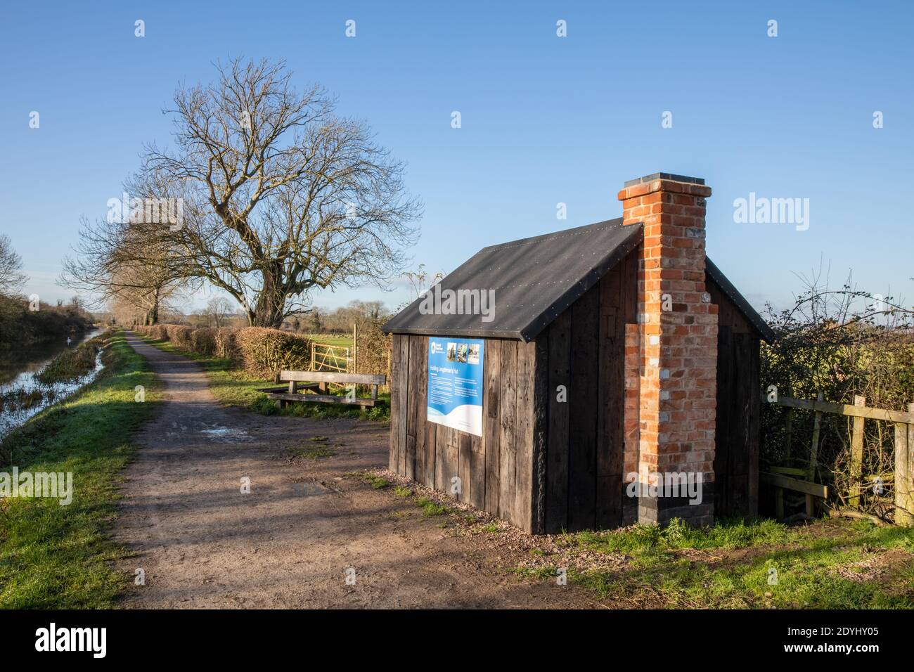 Lenghtman's Hut along Grantham Canal near Hickling, Nottinghamshire, England, United Kingdom Stock Photo