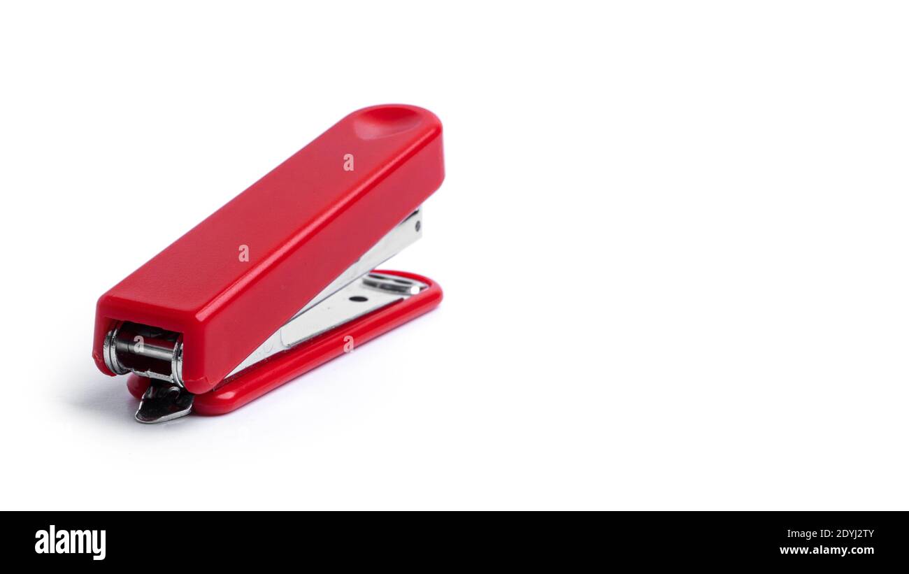 Ruby Red Stapler Red stapler on a white background. High quality photo Stock Photo - Alamy