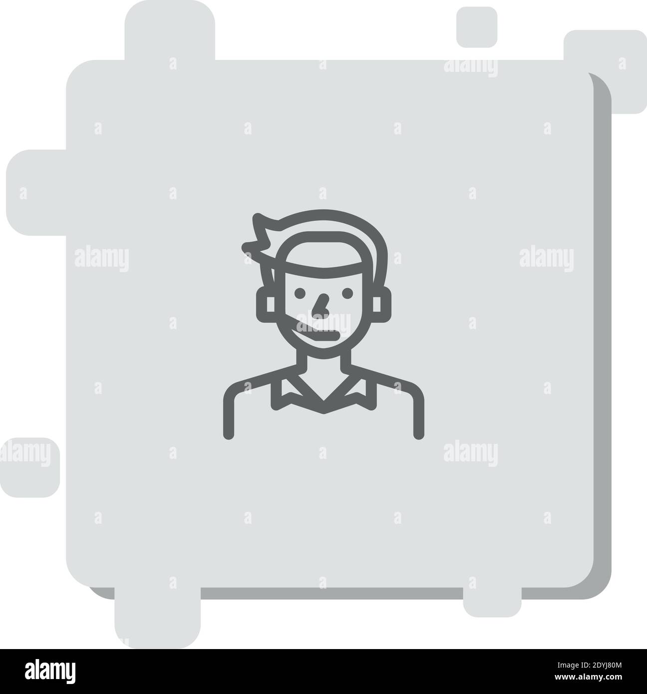 call center agent vector icon modern simple vector illustration Stock ...