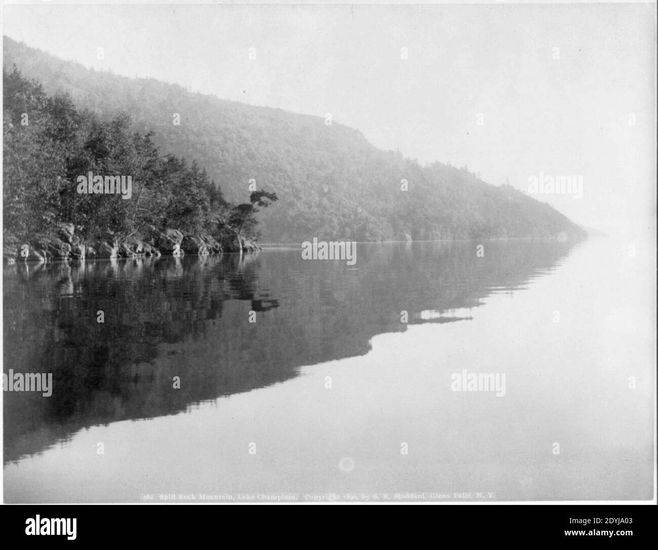 Lake Champlain (in the Adirondack Mtns., N.Y.) Split Rock Mountain