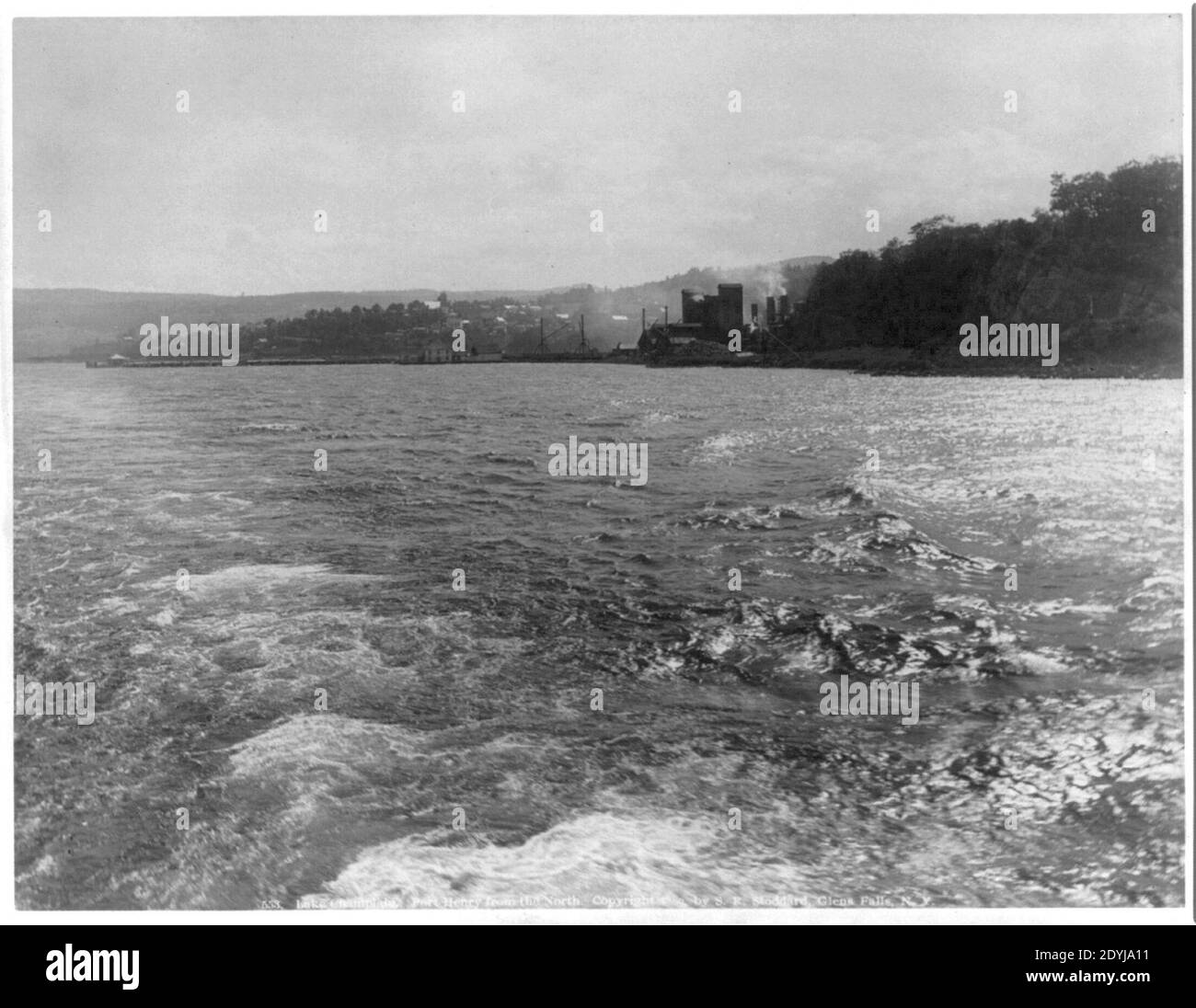 Lake Champlain, Port Henry from the North Stock Photo