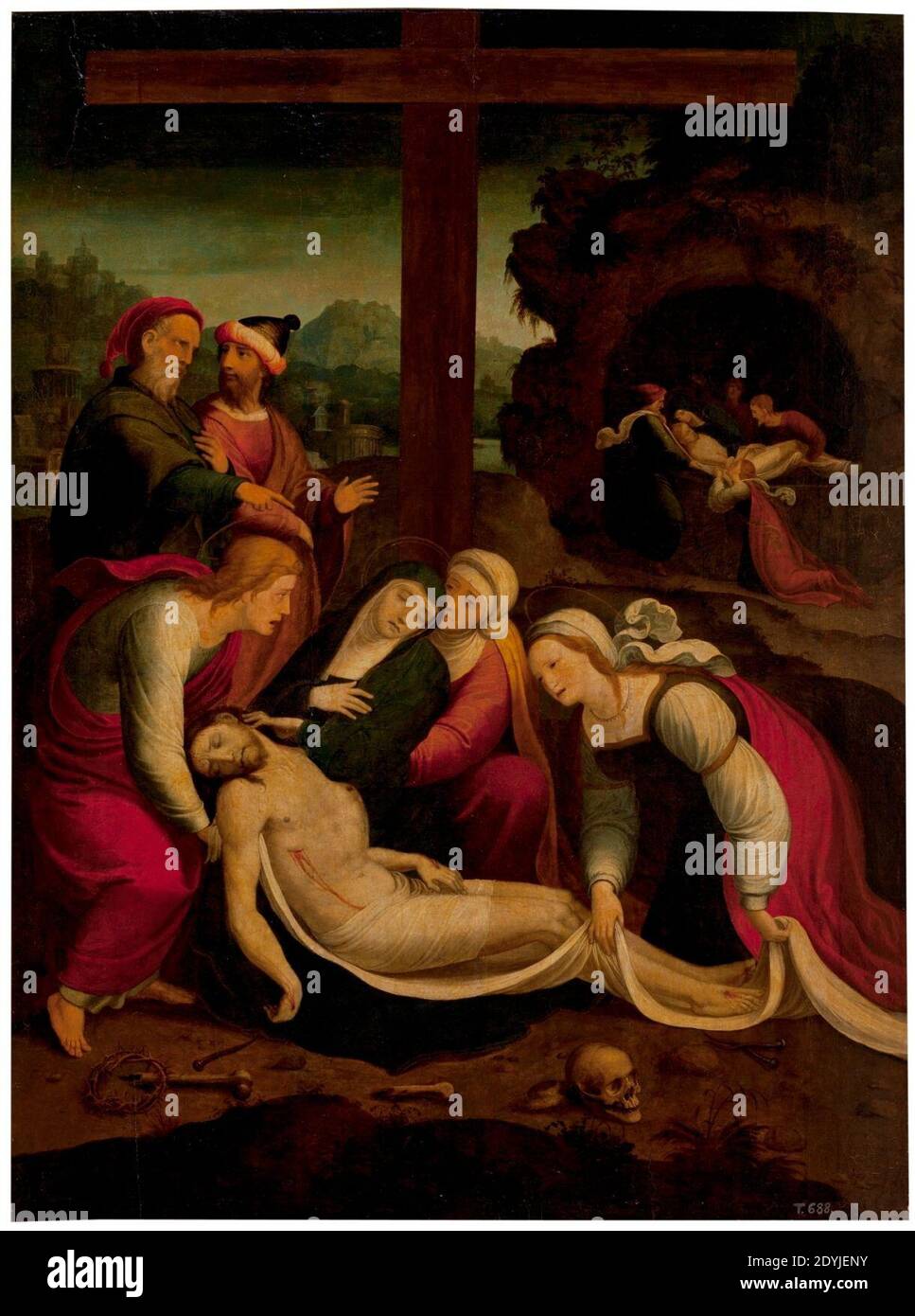 Lamentación ante Cristo muerto, de Juan Correa de Vivar Stock Photo