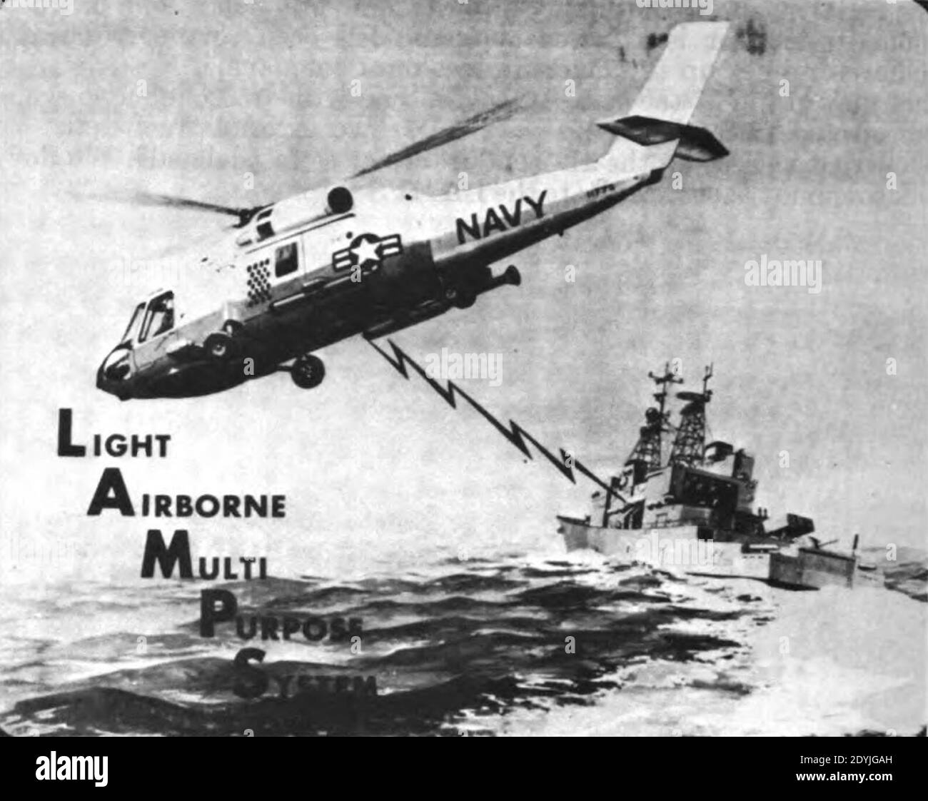 LAMPS destroyerhelicopter system (2 Stock Photo Alamy