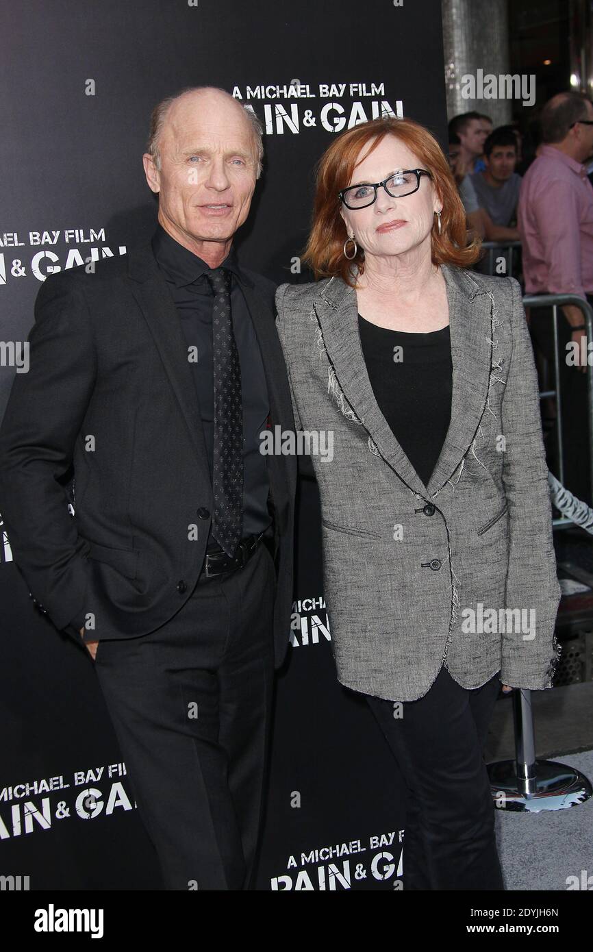 Ed Harris and Amy Madigan arrive to the premiere of 'Pain and Gain' at The Chinese Theatre in
