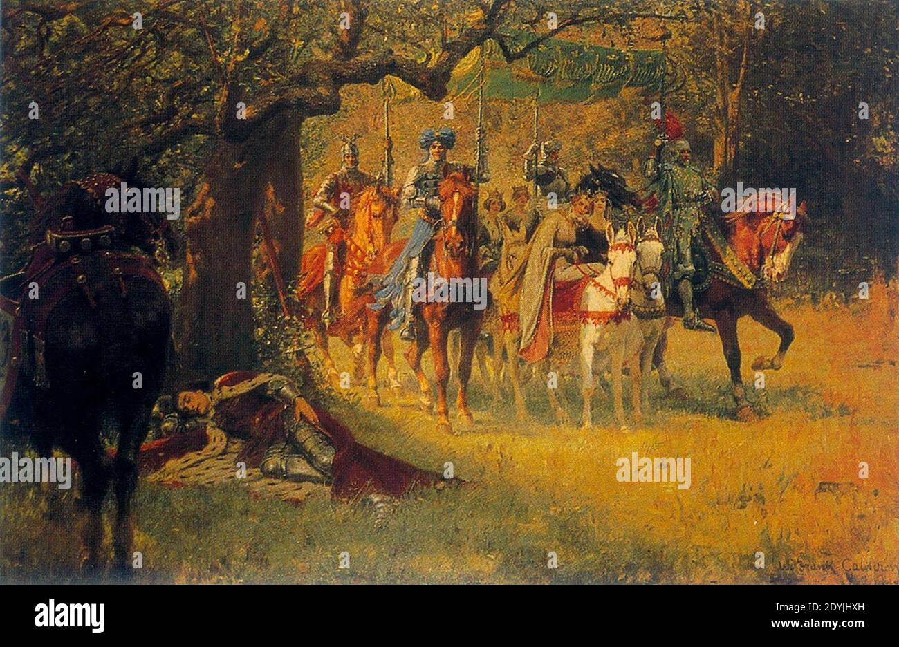 Lancelot at the Chapel of the Holy Grail Stock Photo Alamy