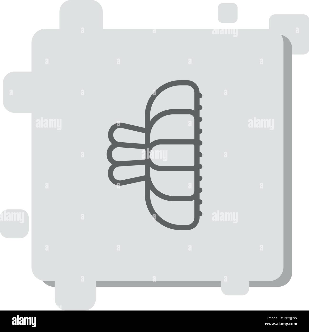hair clip vector icon modern simple vector illustration Stock Vector