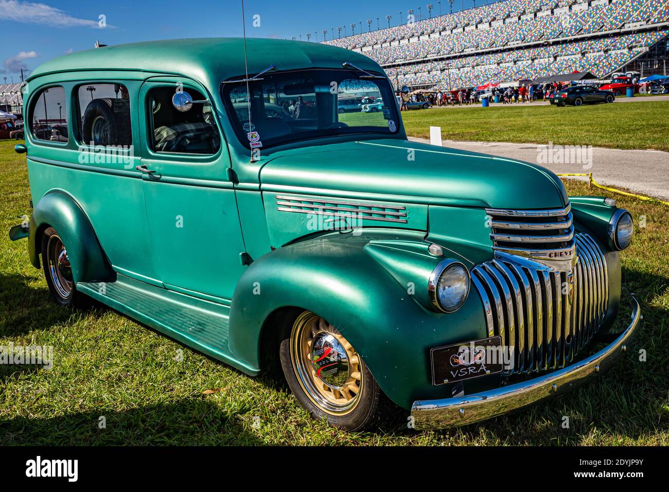 Daytona Beach, FL - November 27, 2020: 1941 Chevrolet CarryAll Suburban at a local car show. Stock Photo