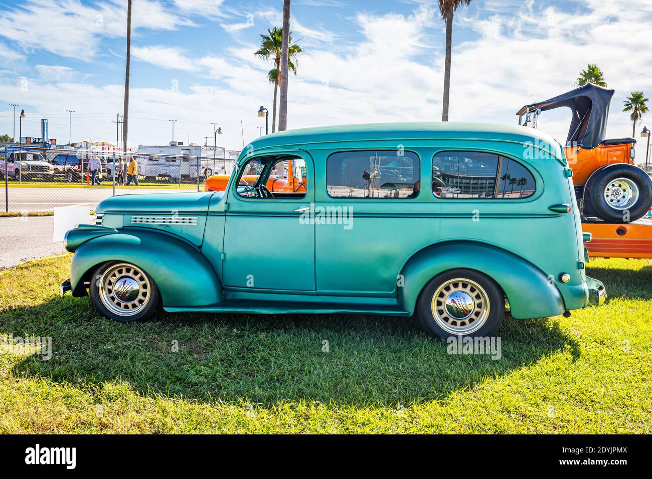Daytona Beach, FL - November 27, 2020: 1941 Chevrolet CarryAll Suburban at a local car show. Stock Photo