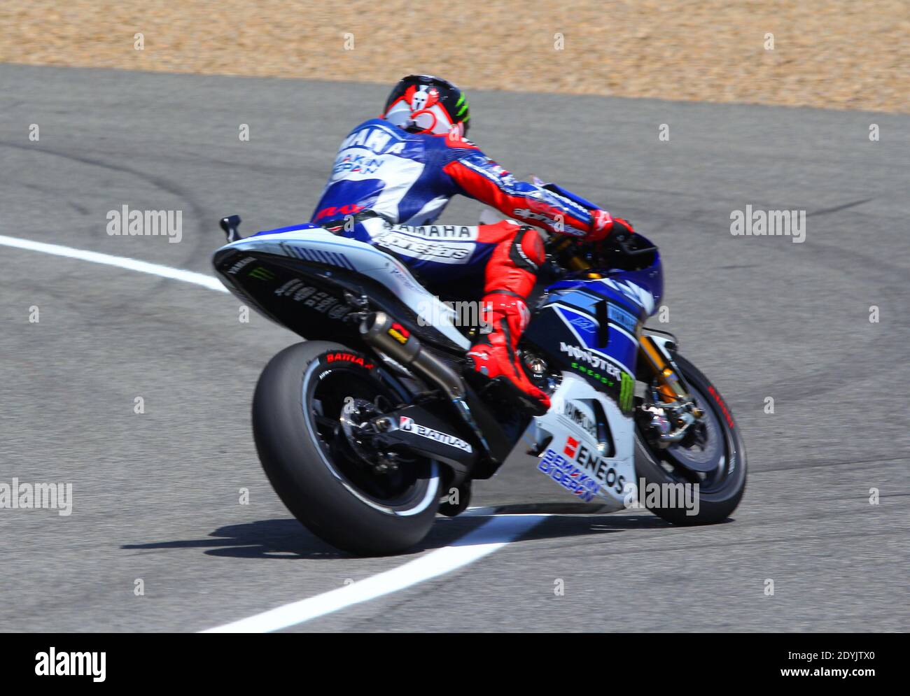 Jorge Lorenzo of Spain and Yamaha Factory Racing during the MotoGP Spain  Grand Prix Race at Circuito de Jerez in Jerez de la Frontera, Spain on May  5, 2013. Photo by Giuliano