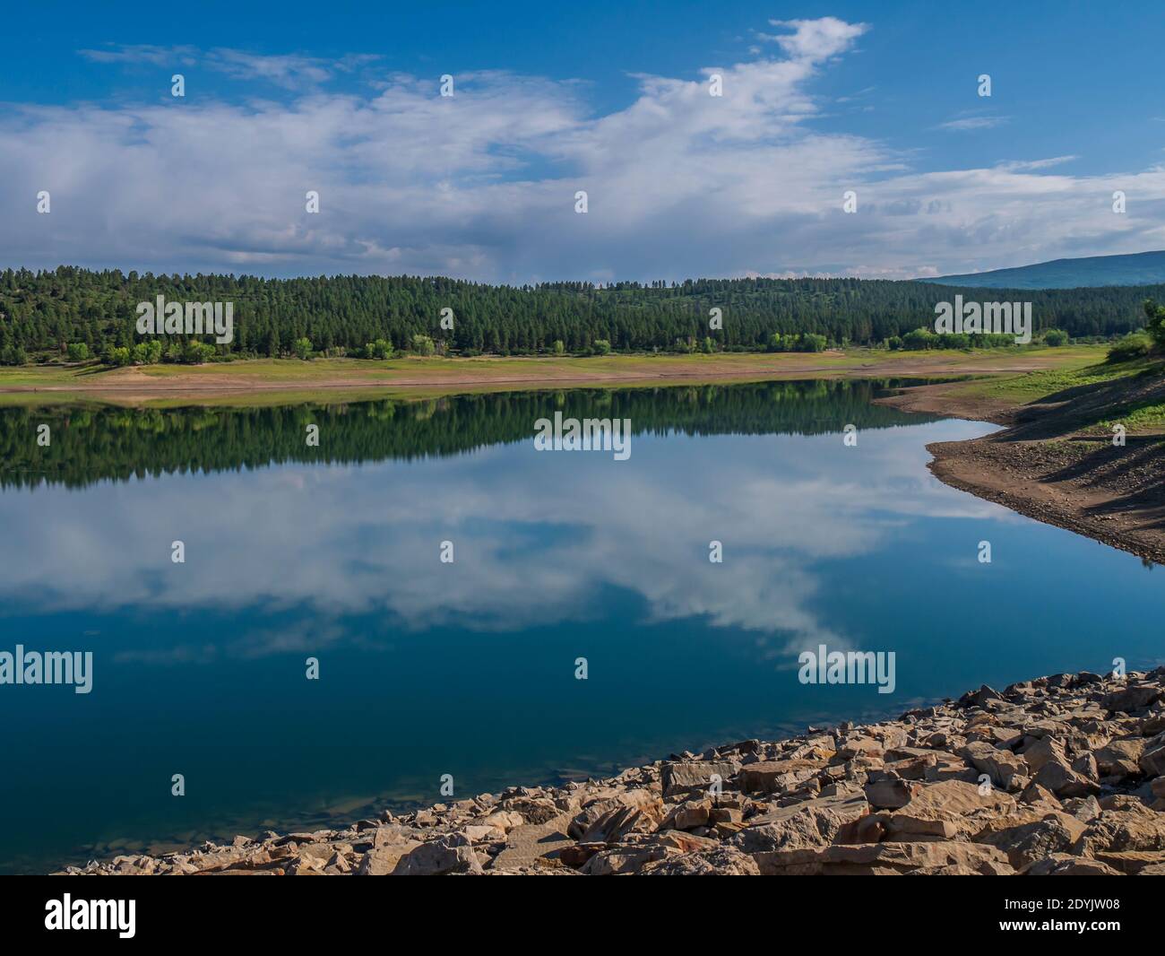Jackson Gulch Reservoir, Mancos State Park, Mancos, Colorado. Stock Photo